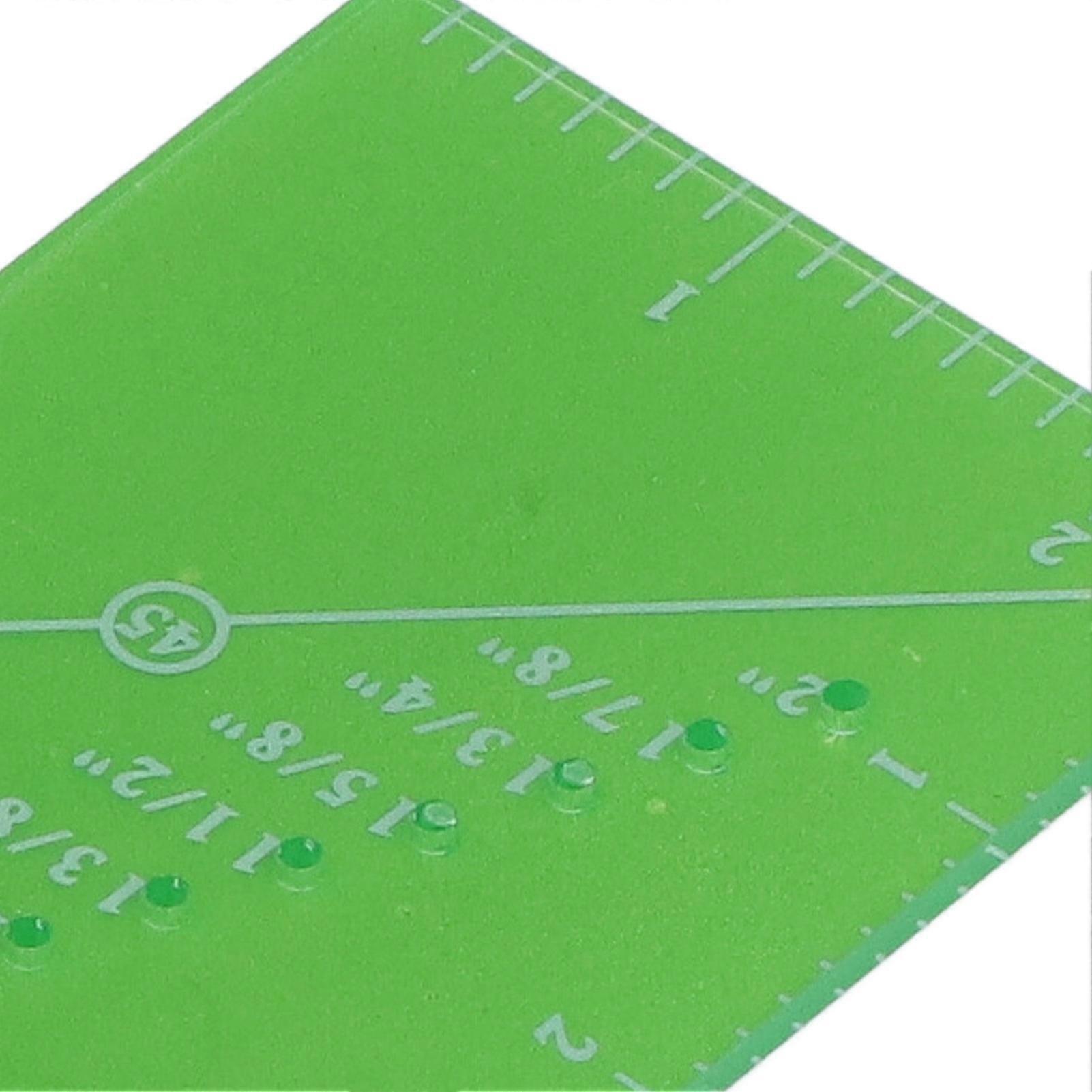 Sewing Ruler Green Convenient Practical Compact Portable Clear Transparent Saving Time Quilting Accessories for Home