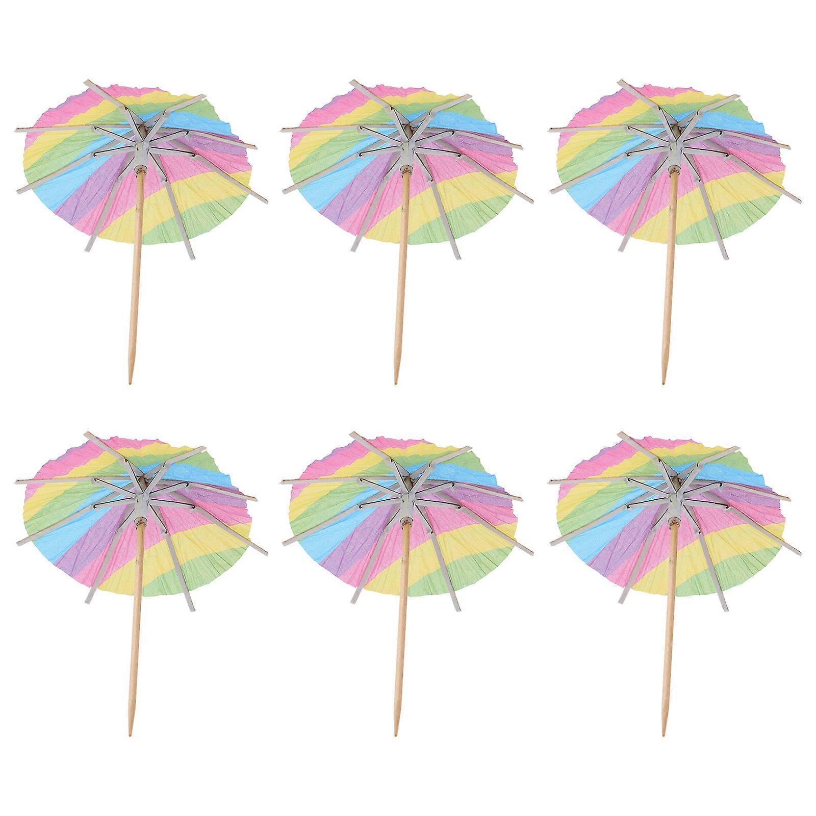 50 Pcs Creative Paper Fruit Sticks for Decor Multi Supplies 6 Inches