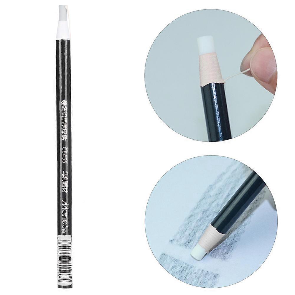 12Pcs Paper‑Wrapped Eraser Highlight Soft Cable Design Non Sharpening Sketching Art Supply