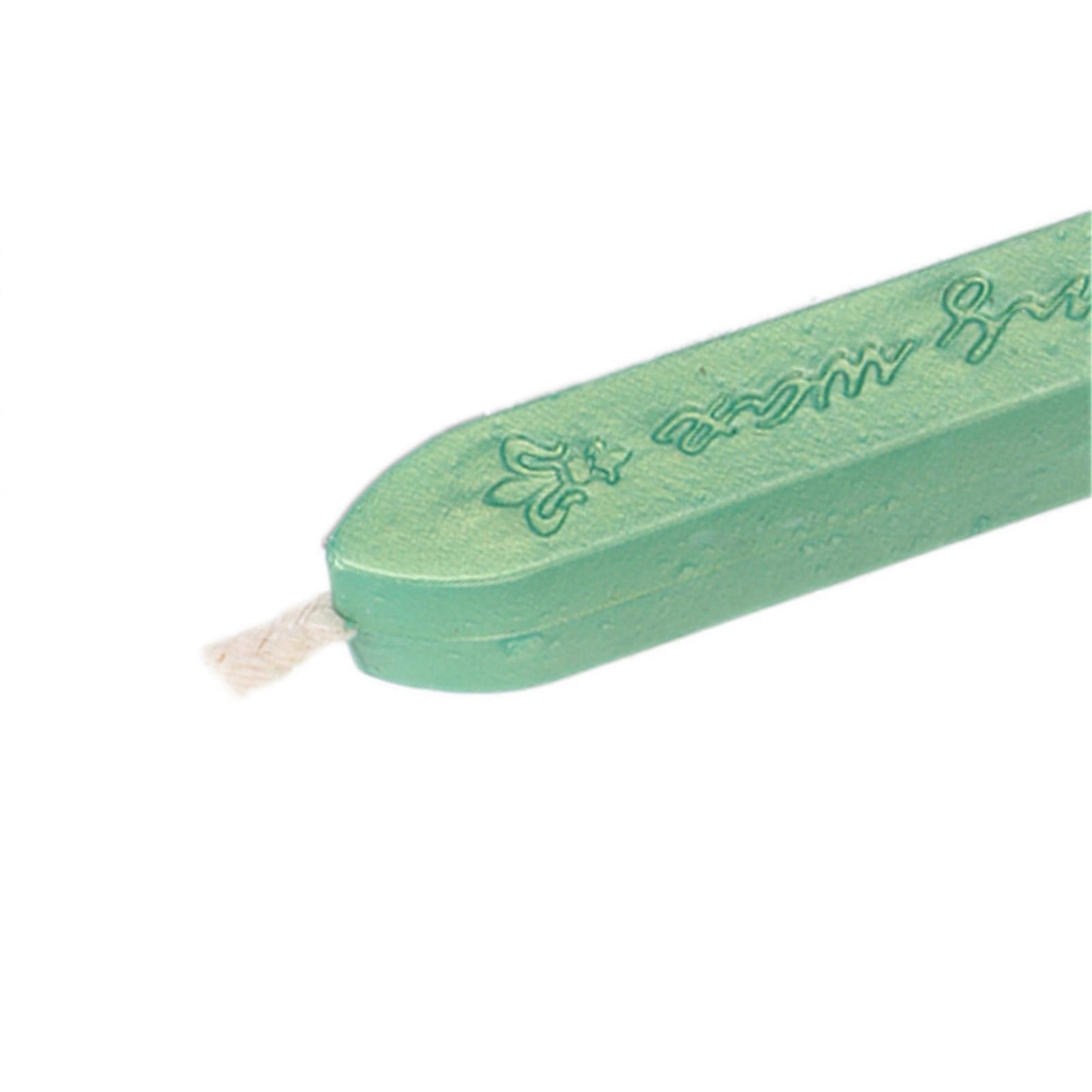 Wax Seal Exquisite Pattern Removable Head Widely Application Wax Stamp Kit for Sealing DecorationGreen Leaves