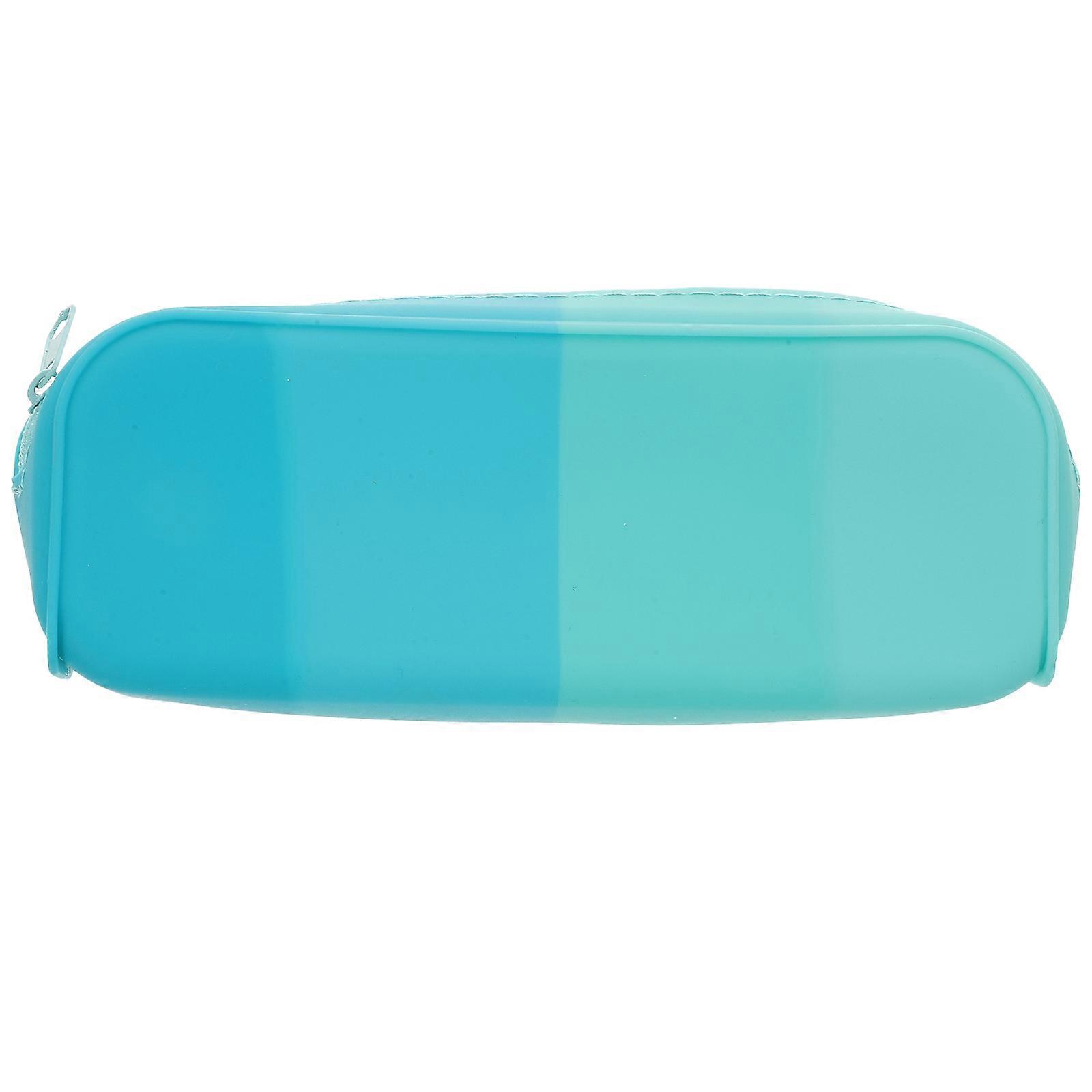 Candy Color Silicone Pencil Case for Storage Use Green Color Design