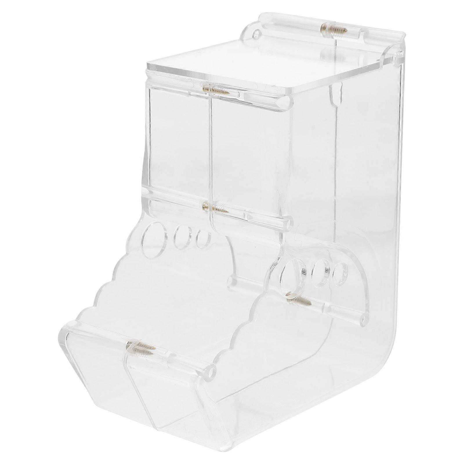 Wearresistant Acrylic Bunny Feeder for Small Pets Transparent Easy to Clean and Use 7.87 Inches