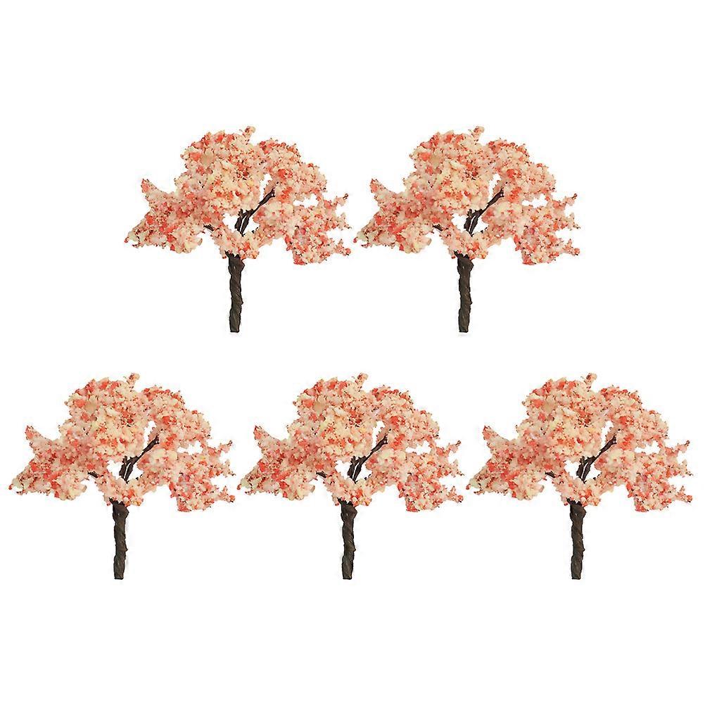 Creative Tree Shaped Ornaments for Decoration Metal Colorful Fake Trees for Sand Table 5 Pcs