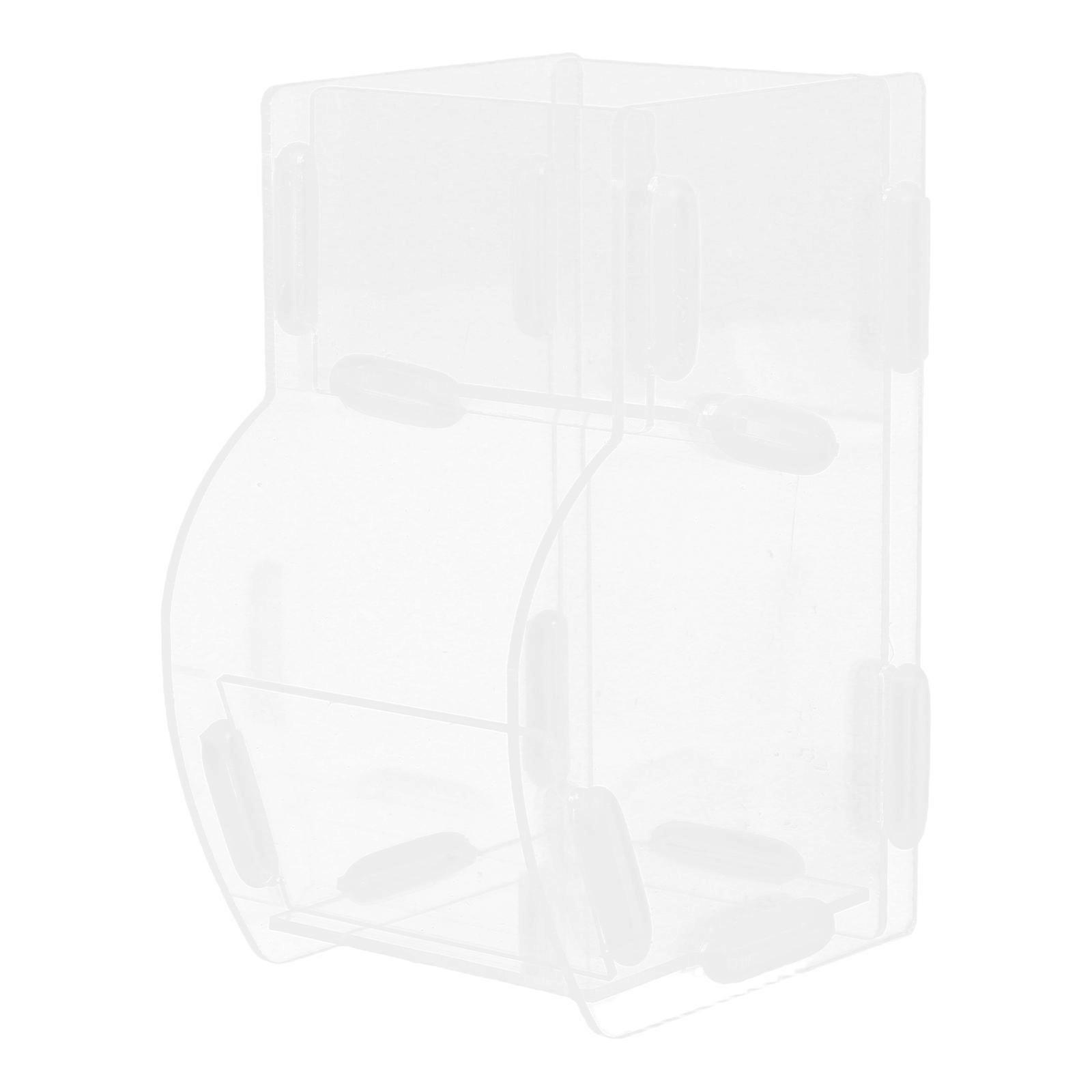 Clear Acrylic Automatic Dispenser Food Storage Bowl For Dwarf Hamster Small Mice Mini Hedgehog Guinea Pig Pigeon Parrots 1Set