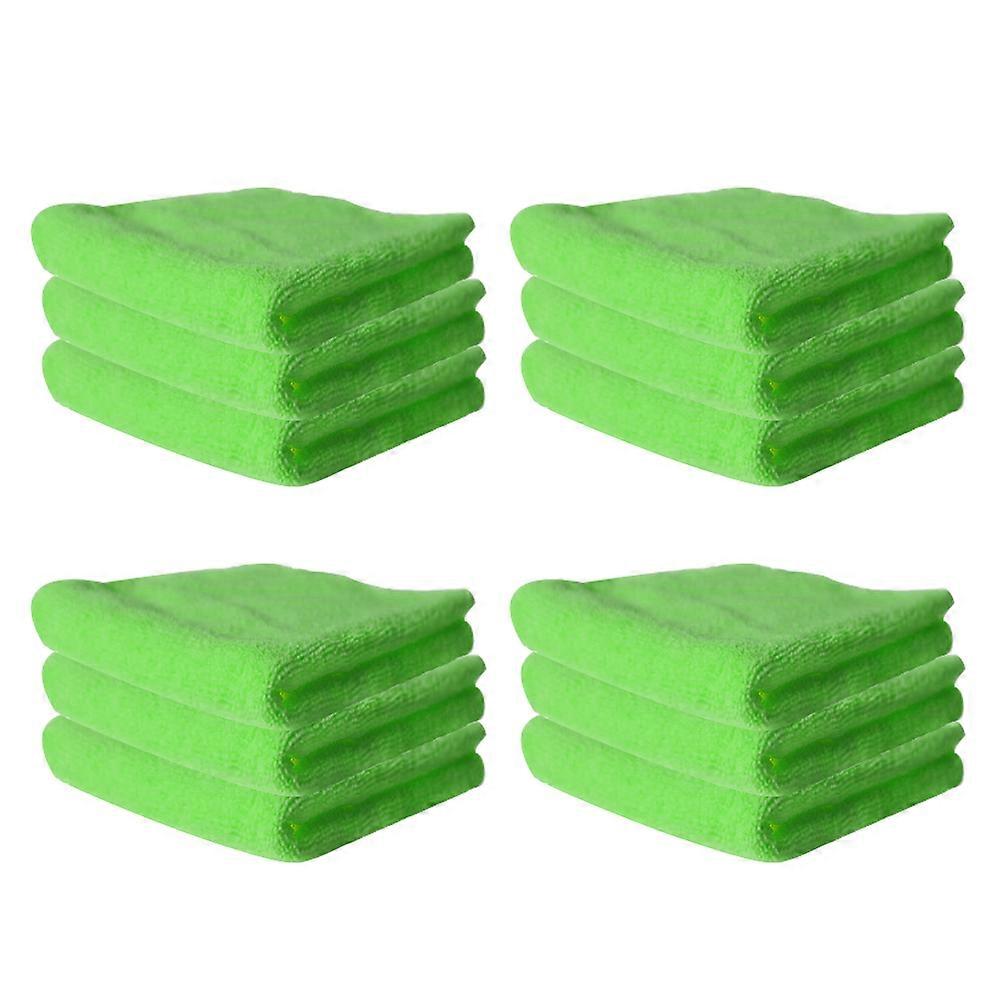 Kitchen Towels Microfiber Towel Reusable High Water Absorption For Furniture Cleaning Simple Design Easy Care 12Pcs