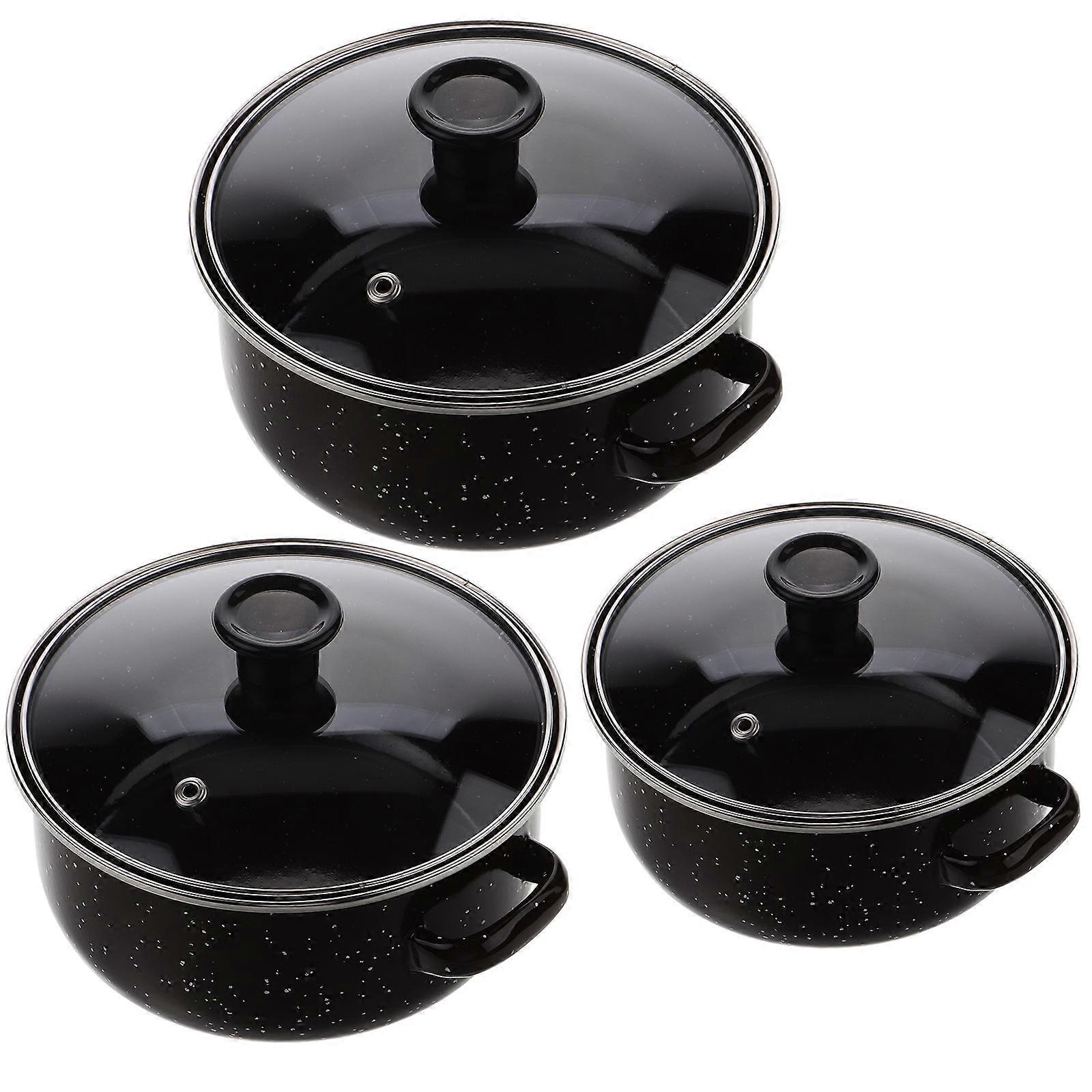 Vintage Enamel Pots And Pans For Beginners Easy To Clean Stew Pot 1Set