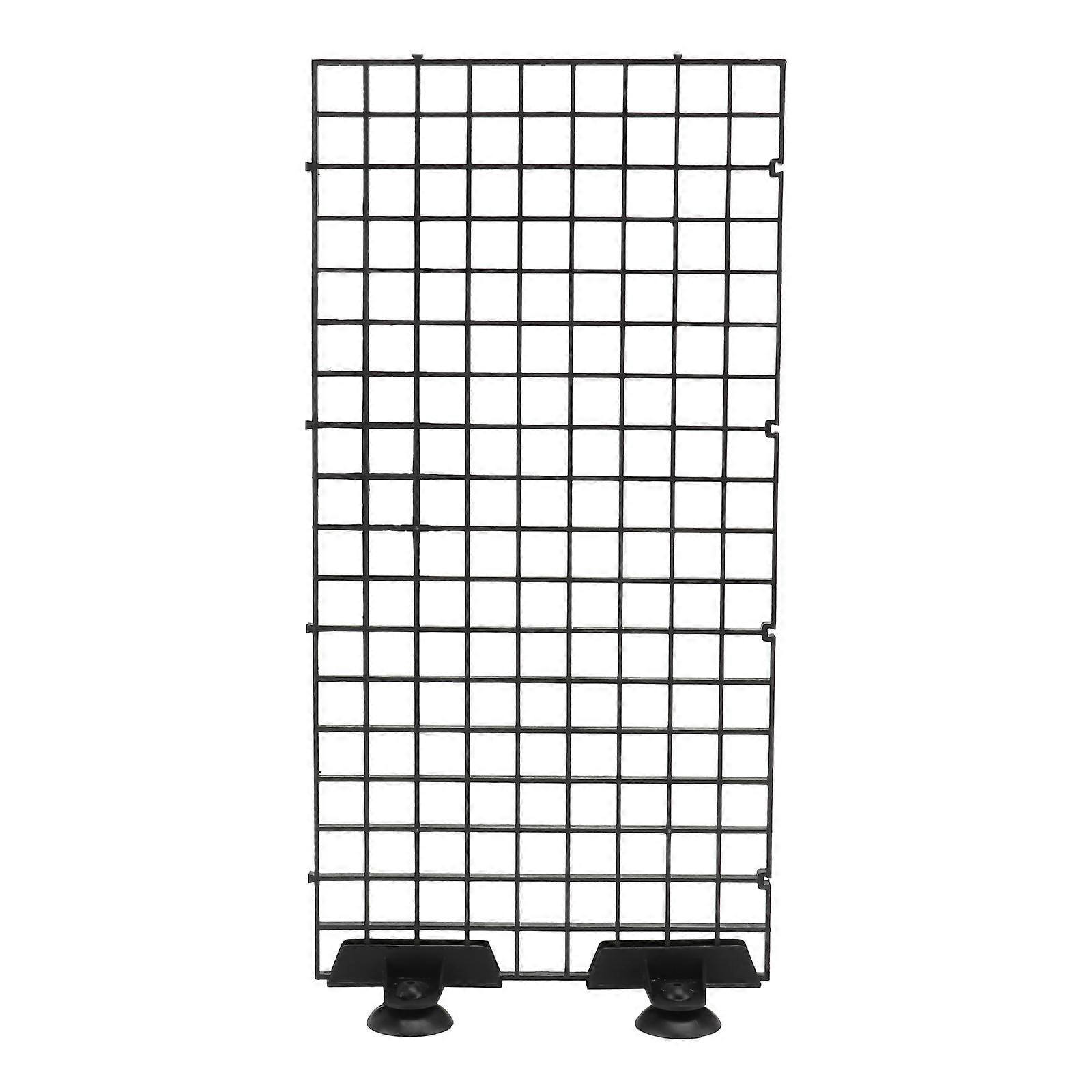 Black Fish Net with Segregation Board for Aquarium Use Constructed with Durable PC Material 30x20cm