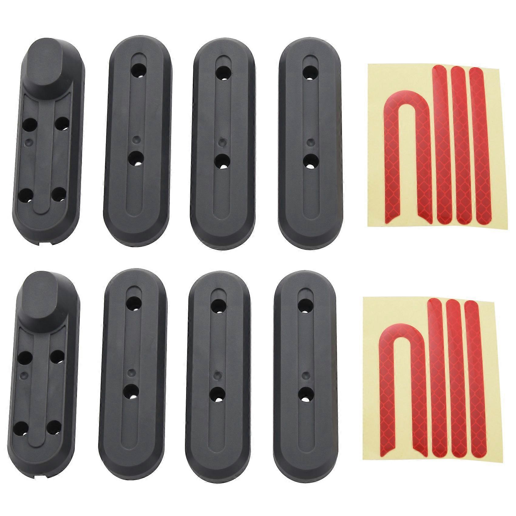 8Pcs for M365 Electric Wheel Hubs Cap Protective Shell Case with Sticker Decals Skateboard Parts