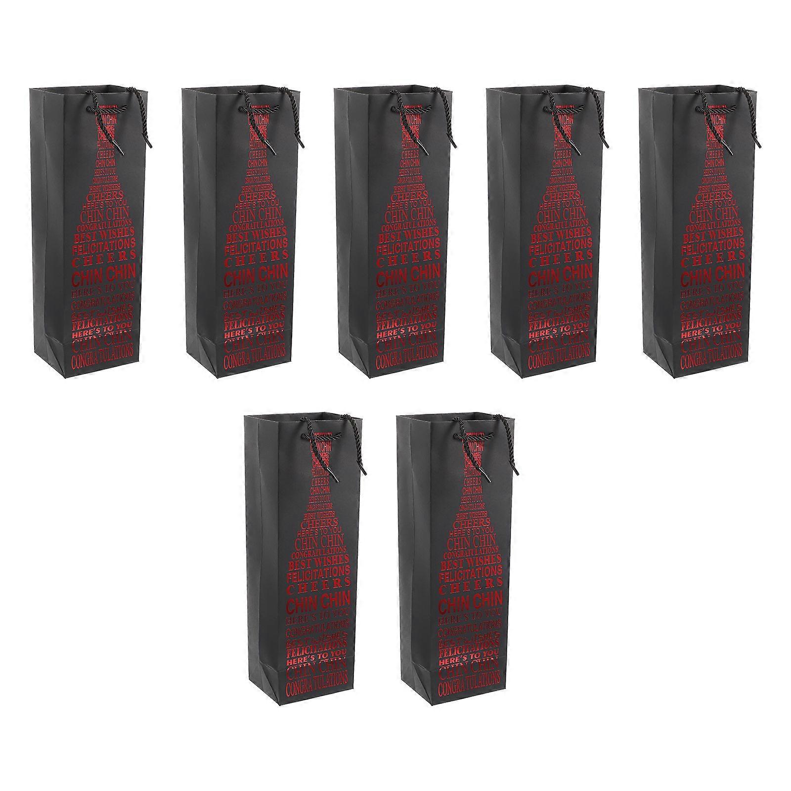 Multi Color Wine Gift Bags for Party Use Sturdy Paper Material with Large Internal Space 10Pcs