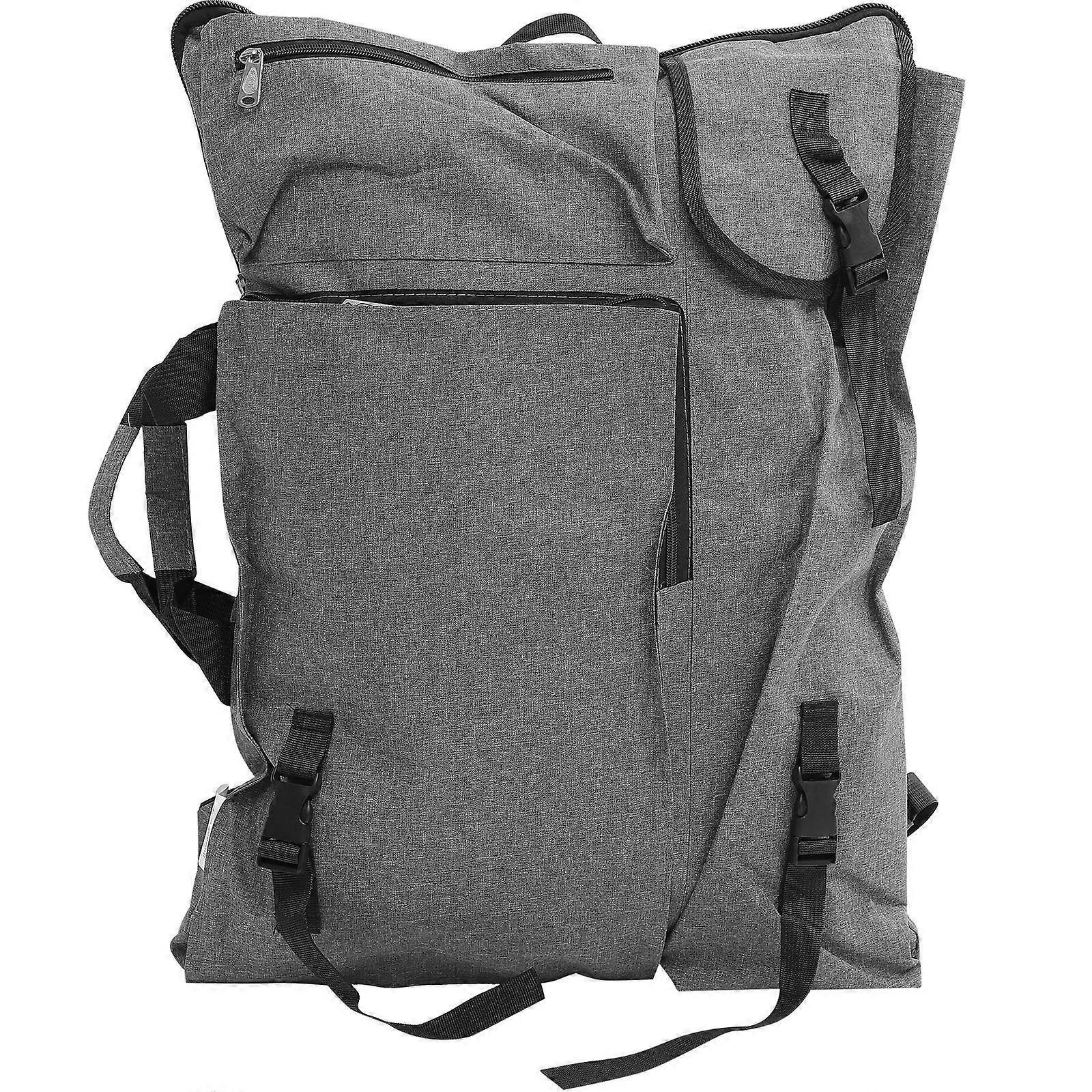 Portable Drawing Case for Artists and Students Grey Backpack with Multiple Grids Design 1Set