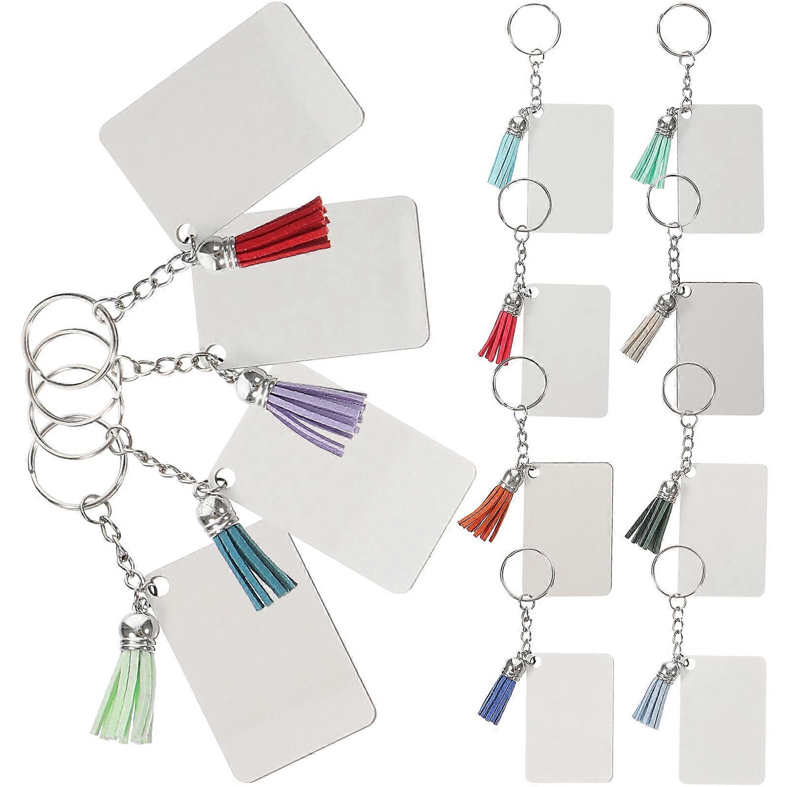 Decorative Sublimation Keychain Blanks for DIY Crafts with MDF Material Assorted Color