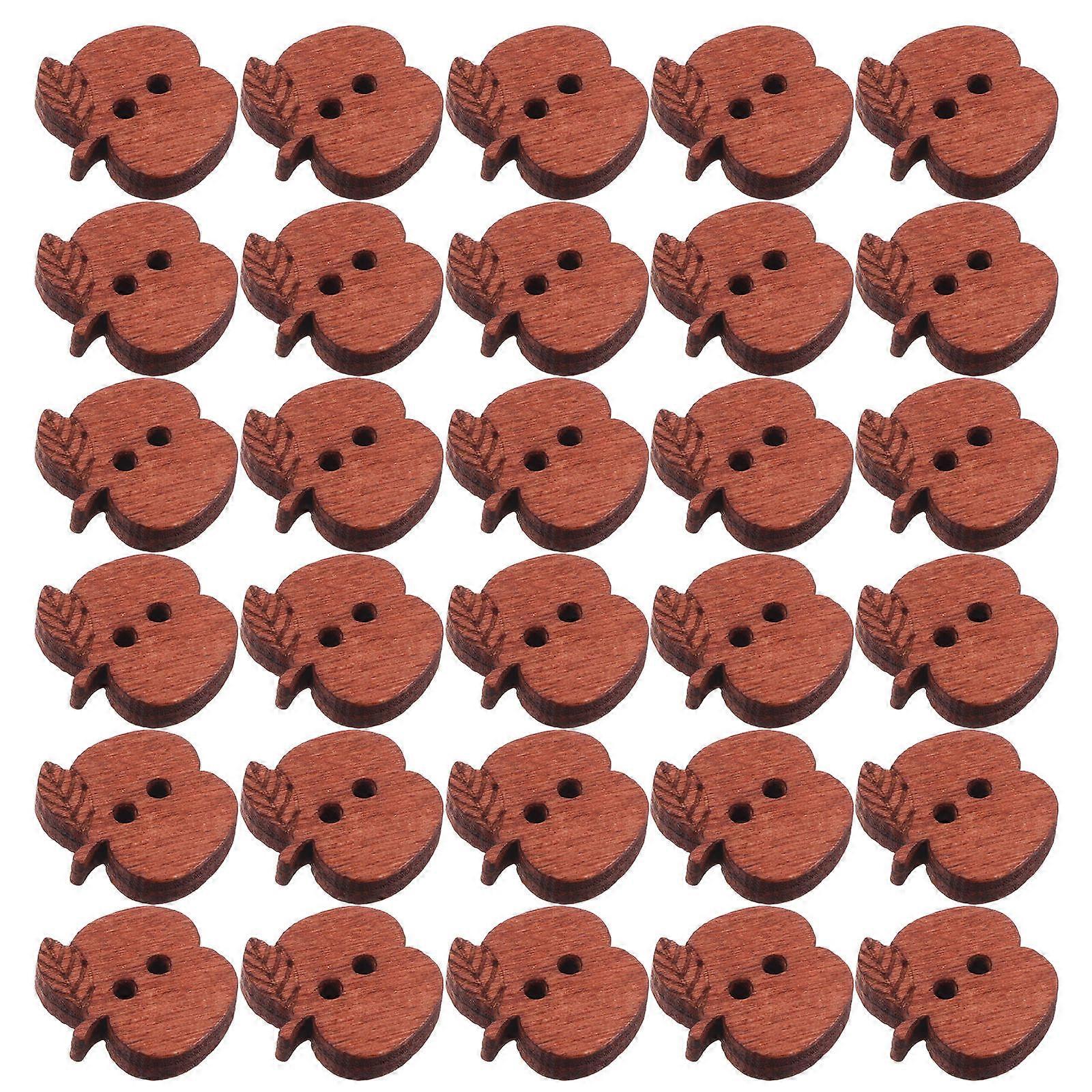 Retro Apple Shaped Buttons For Diy Crafts Smooth Finish Versatile Usage 100Pcs