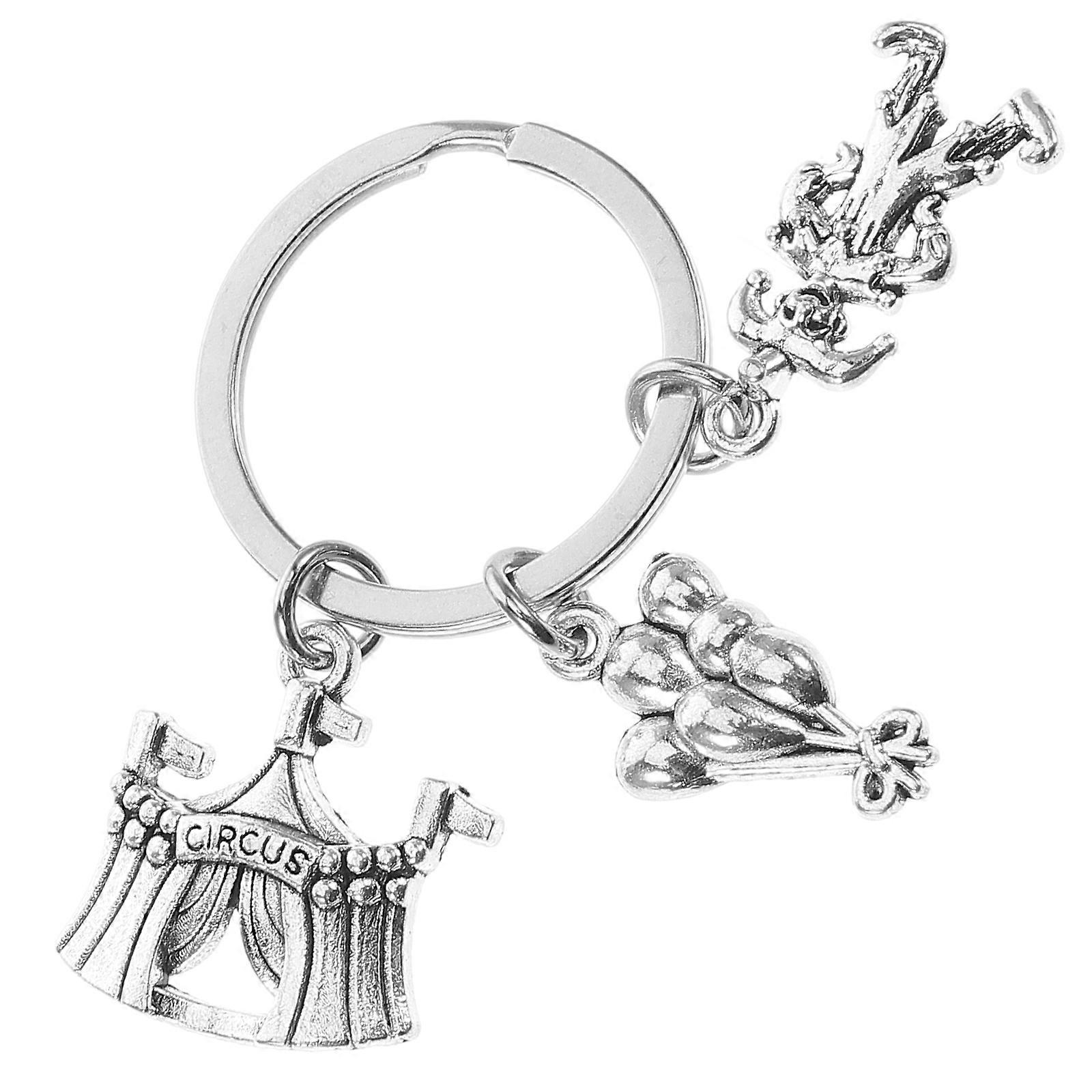 Adorable Clown Keychain with Smooth Metal Texture Silver Color for Key Storage and Gifting 2.5 Inches