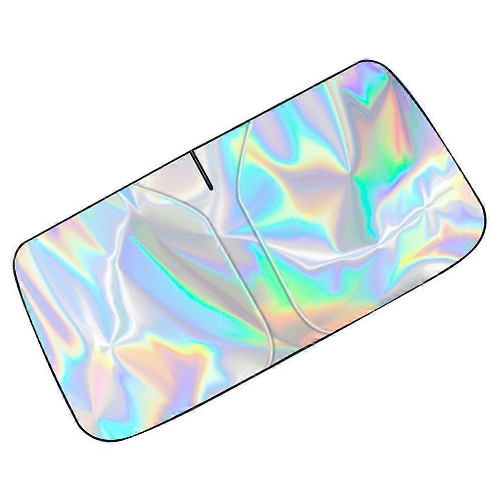 Windshield Shade Car Reflective Visor Car Owners Hot Weather Driving Polyester Silver Fabric Uv Blocking Eye Protection 1Pack