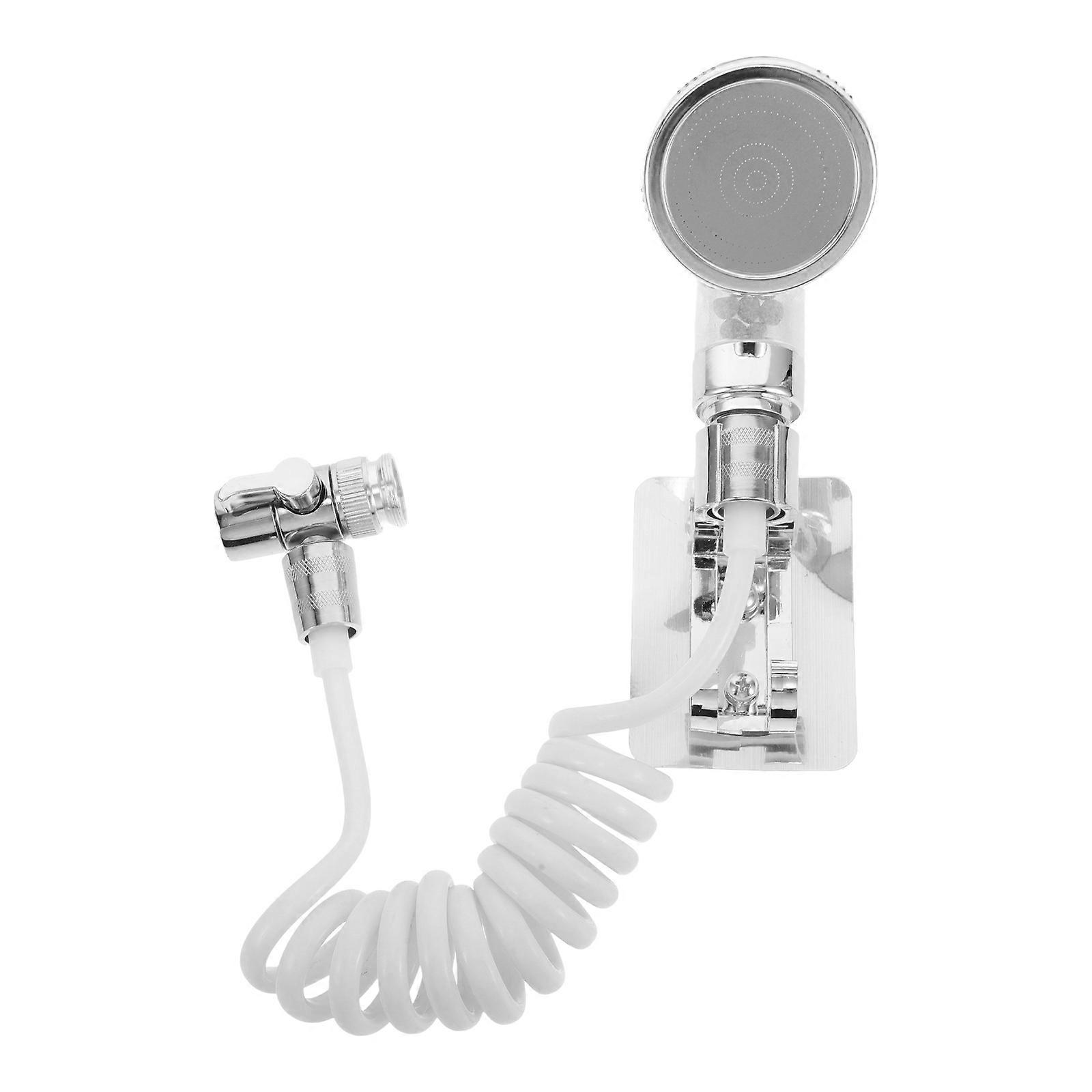 Water Tap Nozzle External Shower Nozzle Washing Toilet Silver 1 Set
