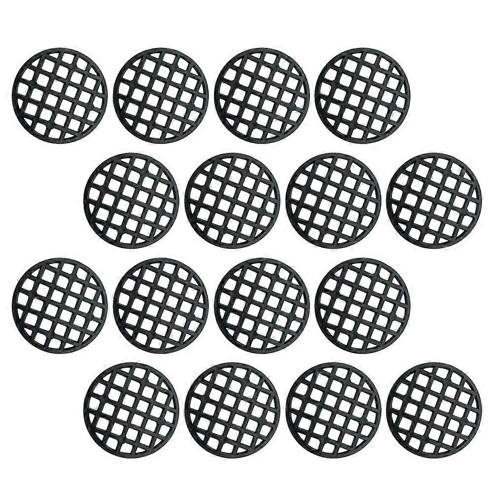 Bonsai Bottom Grid Mat 1 Set 36 Pcs Black Plastic Round Mesh Pad Designed For Flowerpot Bottom Drainage In Gardening