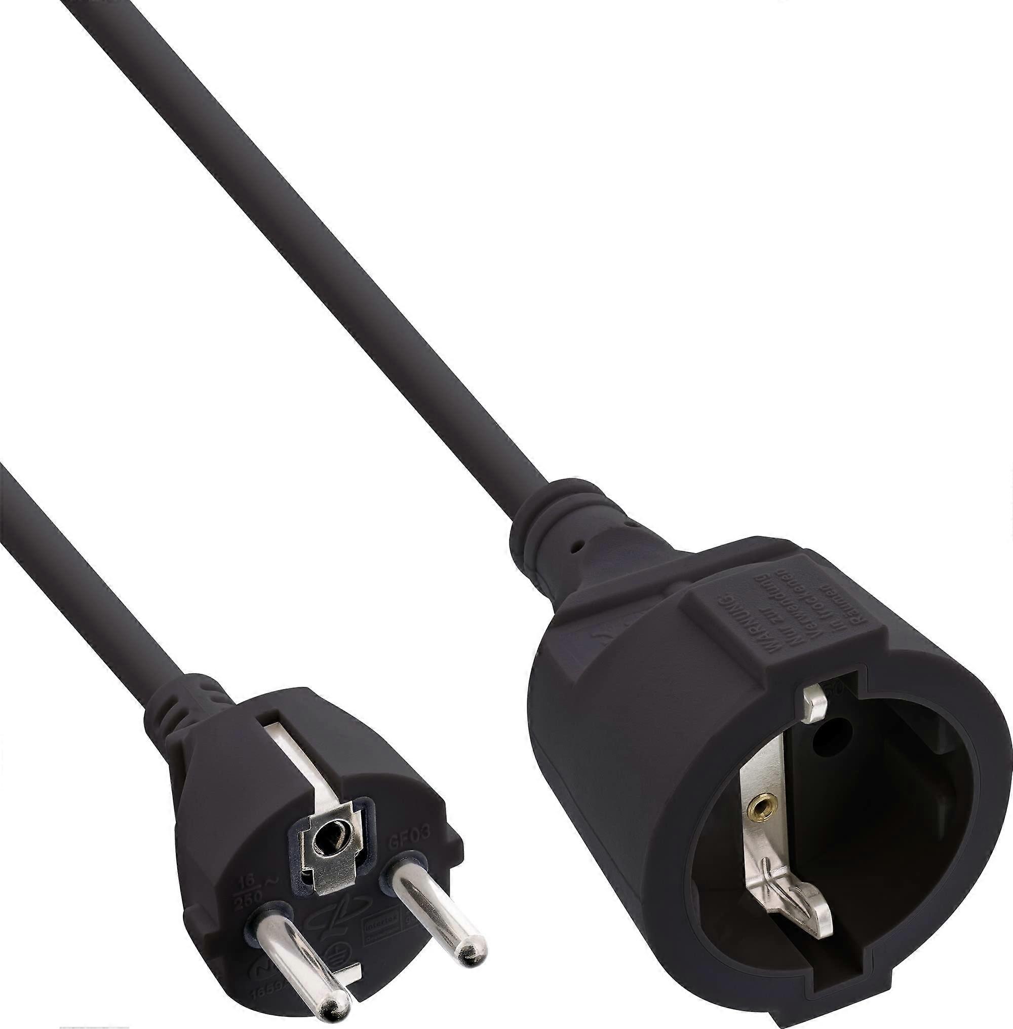 ® Protective Contact Extension Cable with Child Lock Plug Socket (7 m) Black black 7m