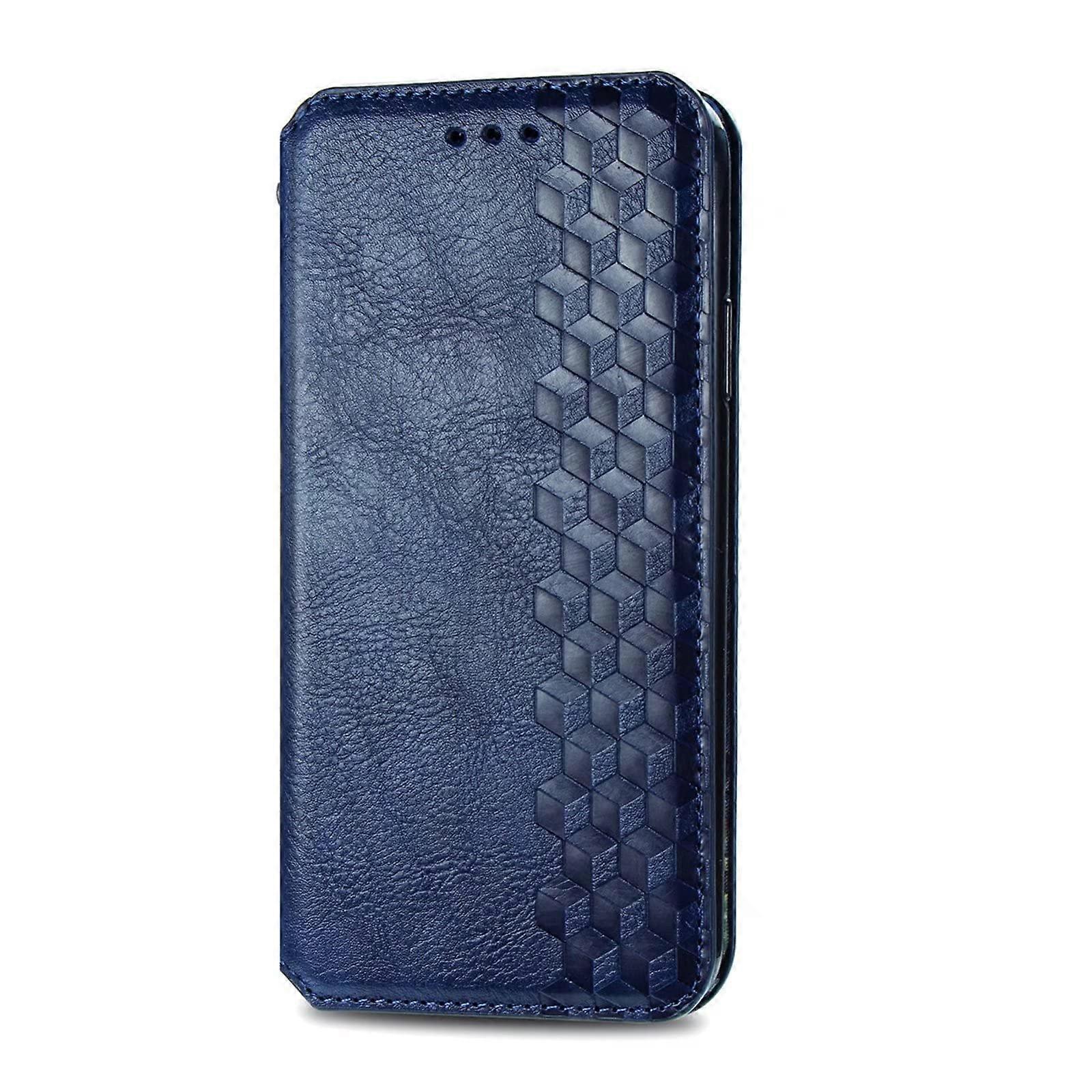Xiaomi Redmi 7 Case with Card Slot, Stand Function, Leather Flip Cover, Protective Shell in Blue