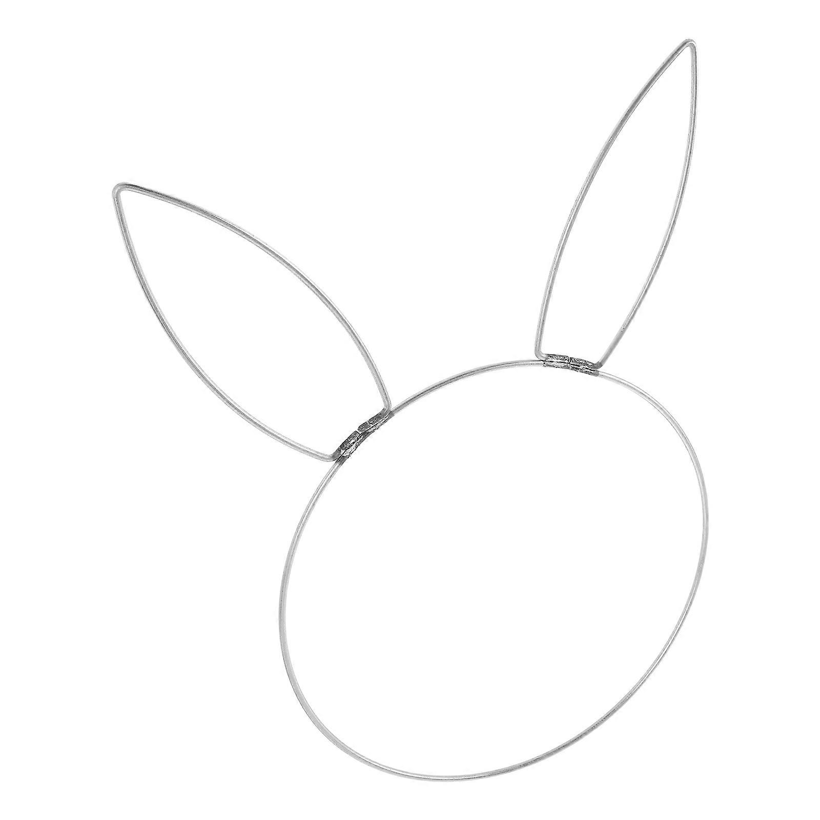 Bunny Head Metal Wreath Frame for DIY Easter Decorations – Sturdy Rabbit Shaped Design for Home, Office, or Garden Craft Projects and Floral