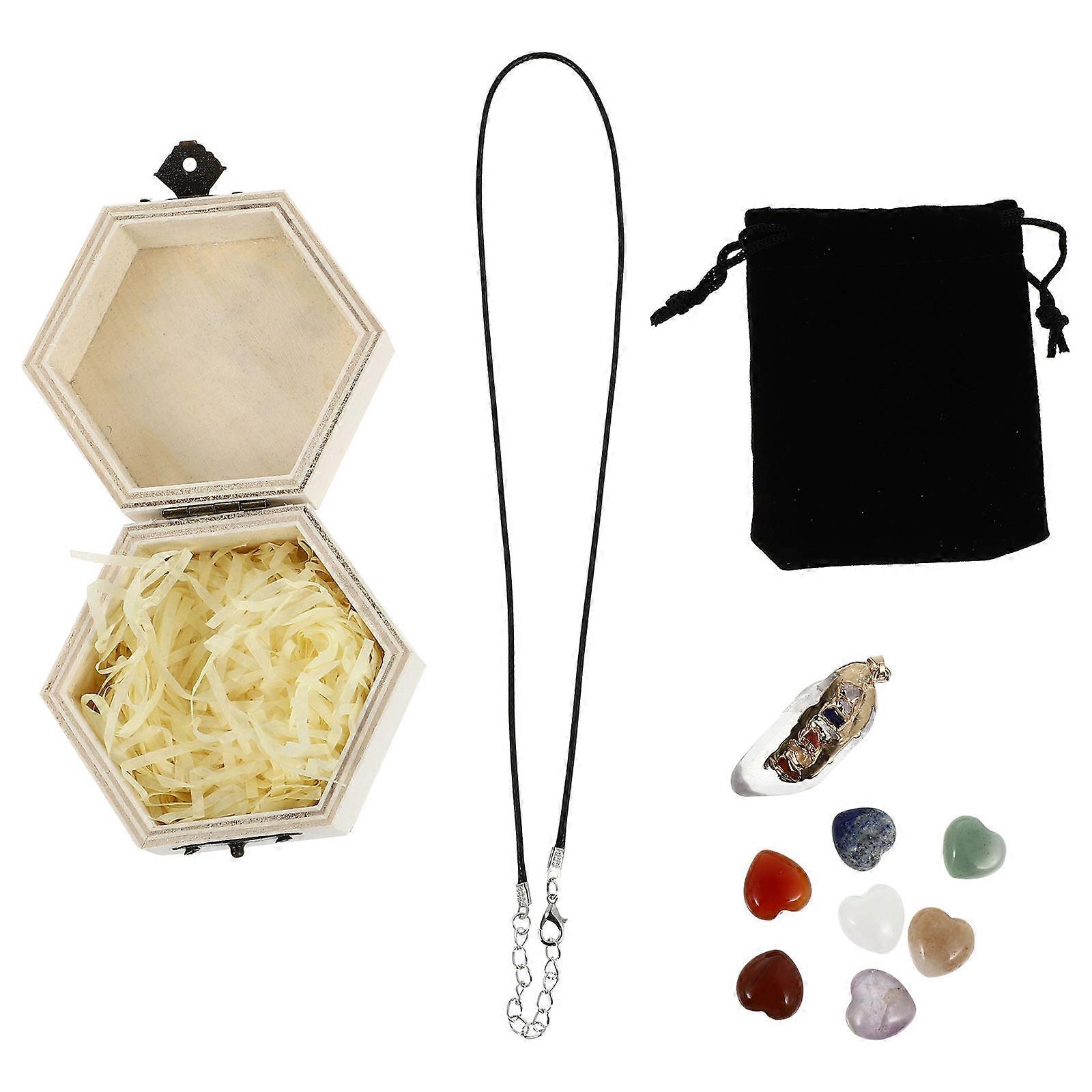 Crystal Therapy Chakra Collection Natural Crystal Stones Home Furnishing Restful Sleep 1 Set
