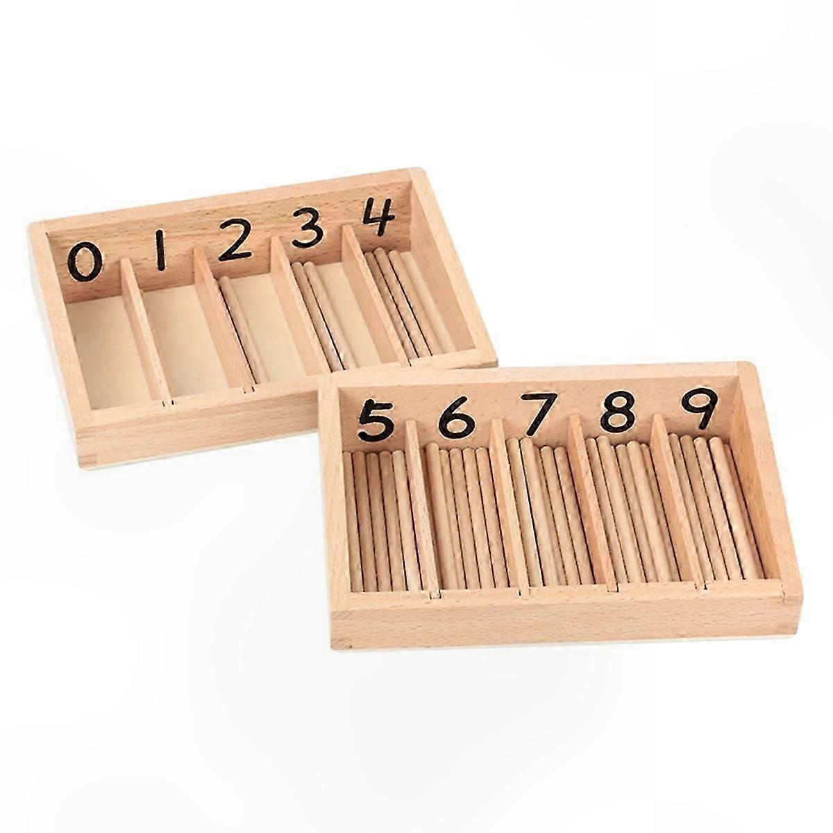Wooden Spindle Math Toy for Early Learning Educational Counting Tool