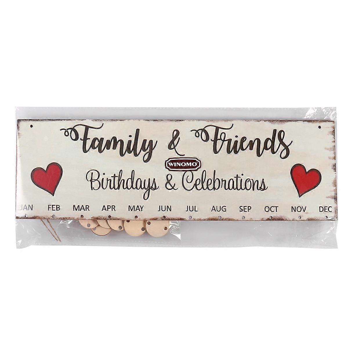 Wall Hanging Plaque Calendar For Home Decoration Featuring 50 Round Discs In 40 X 12 X 0.5cm Size