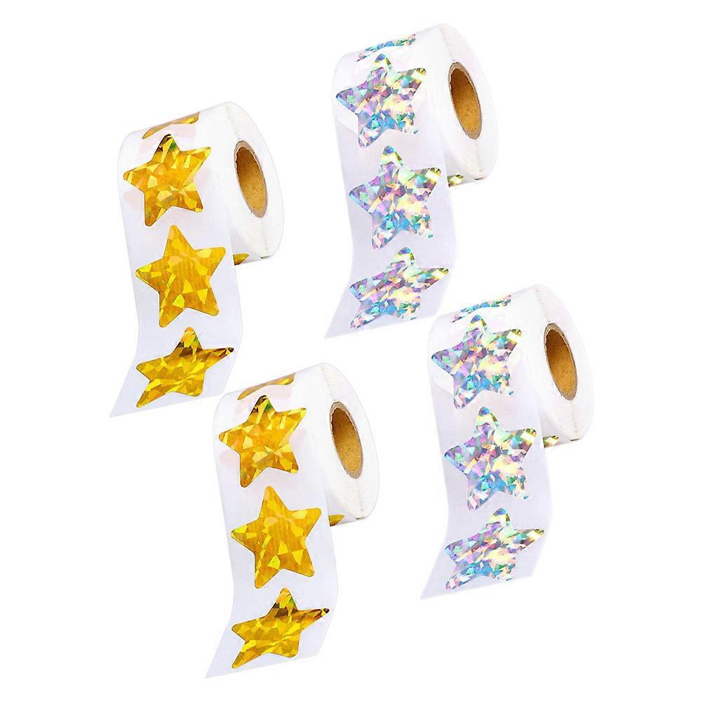 Reward Stickers For Parents Crafting Activities Assorted Color Easy To Stick 4 Rolls