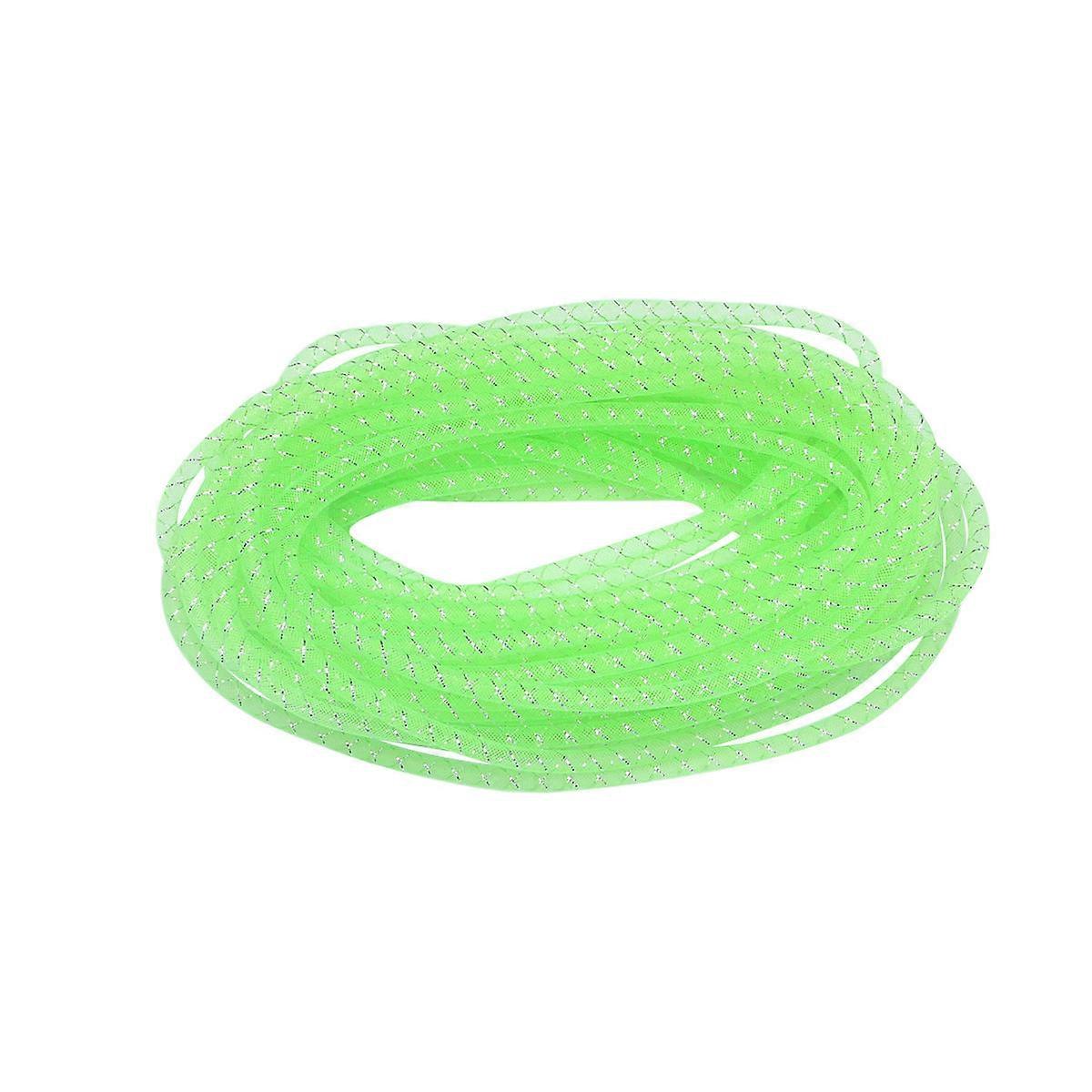 Light Green Polyester Mesh Tube Cord for Jewelry Making Supplies Perfect for DIY Crafts 1.5mm
