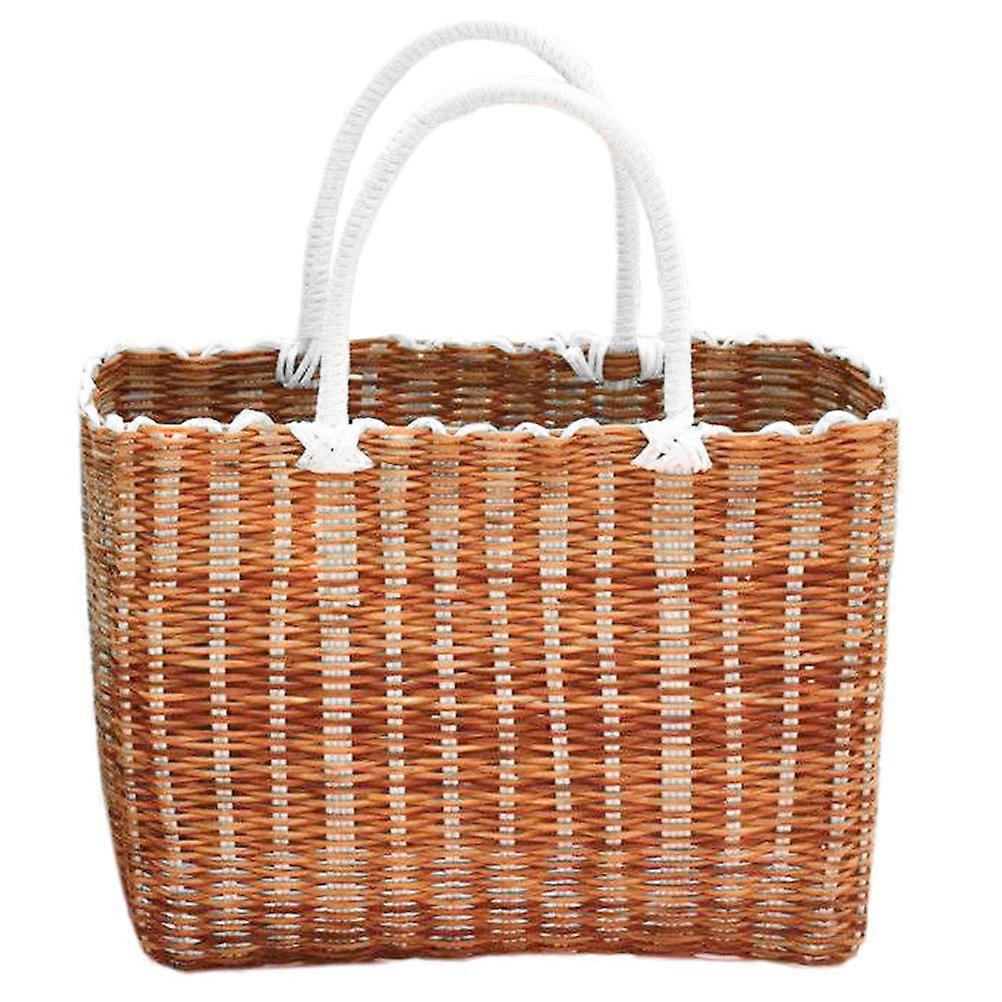 Large Storage Basket Plastic Container Picnic Occasions Portable Multi-function Storage 1Pcs