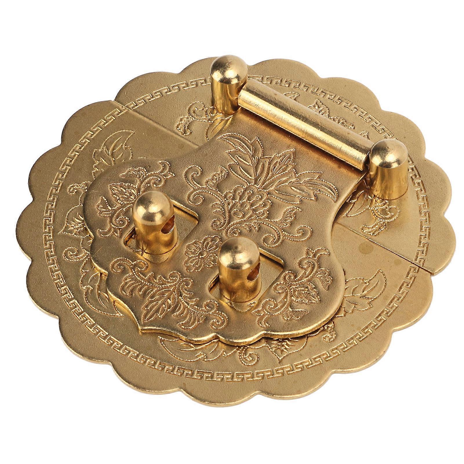 真鍮掛け金バックルロックレトロデザイン直径8cmの錆び抵抗金属ロックキャビネット木箱用