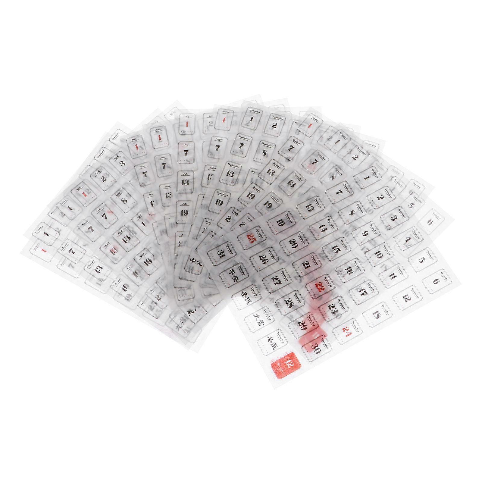 Monthly Planner Stickers 3Pcs Self-Adhesive White Stickers For Calendar And Diary Usage With Practical Sorting Function