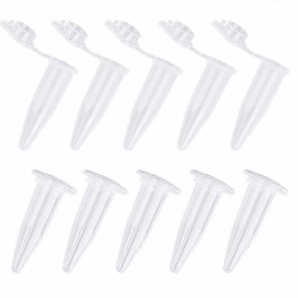 1000 Mini Centrifuge Tubes, 1.5mL Graduated Clear Plastic Vials with Snap Caps
