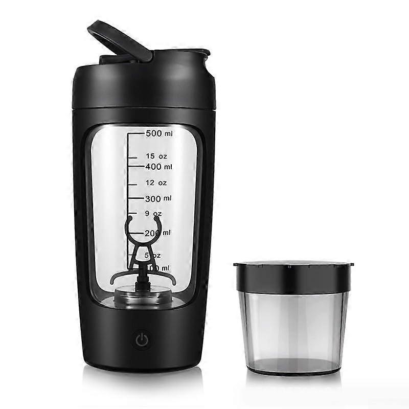 Rechargeable mixing cup for effortless preparation of your favorite drinks (blue (black (with box)) Black (with box)