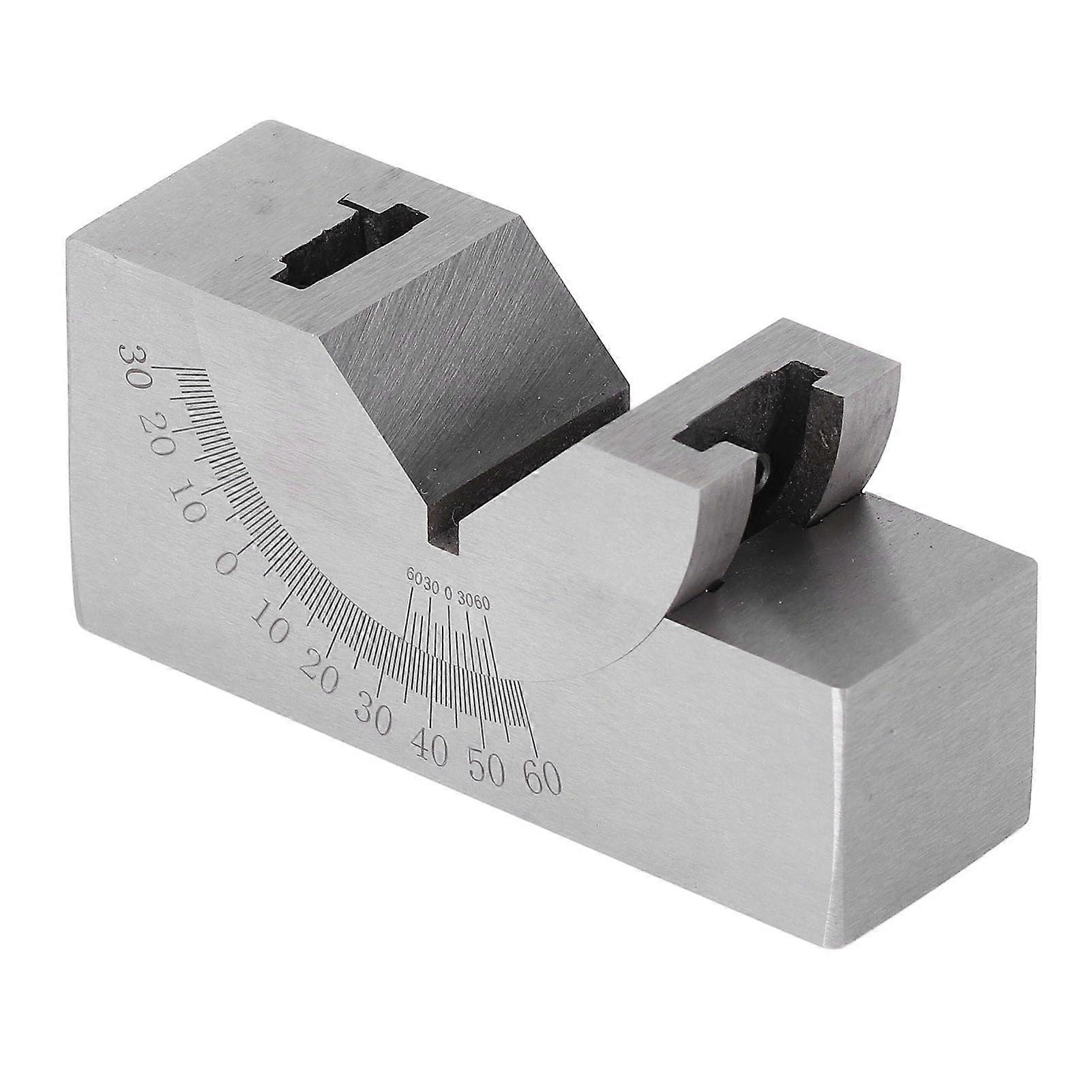 Micro Adjustable Angle Gauge, Alloy Steel V Block 90° Milling Tool, 30° 0° 60° Adjustable Precision Angle Measurement