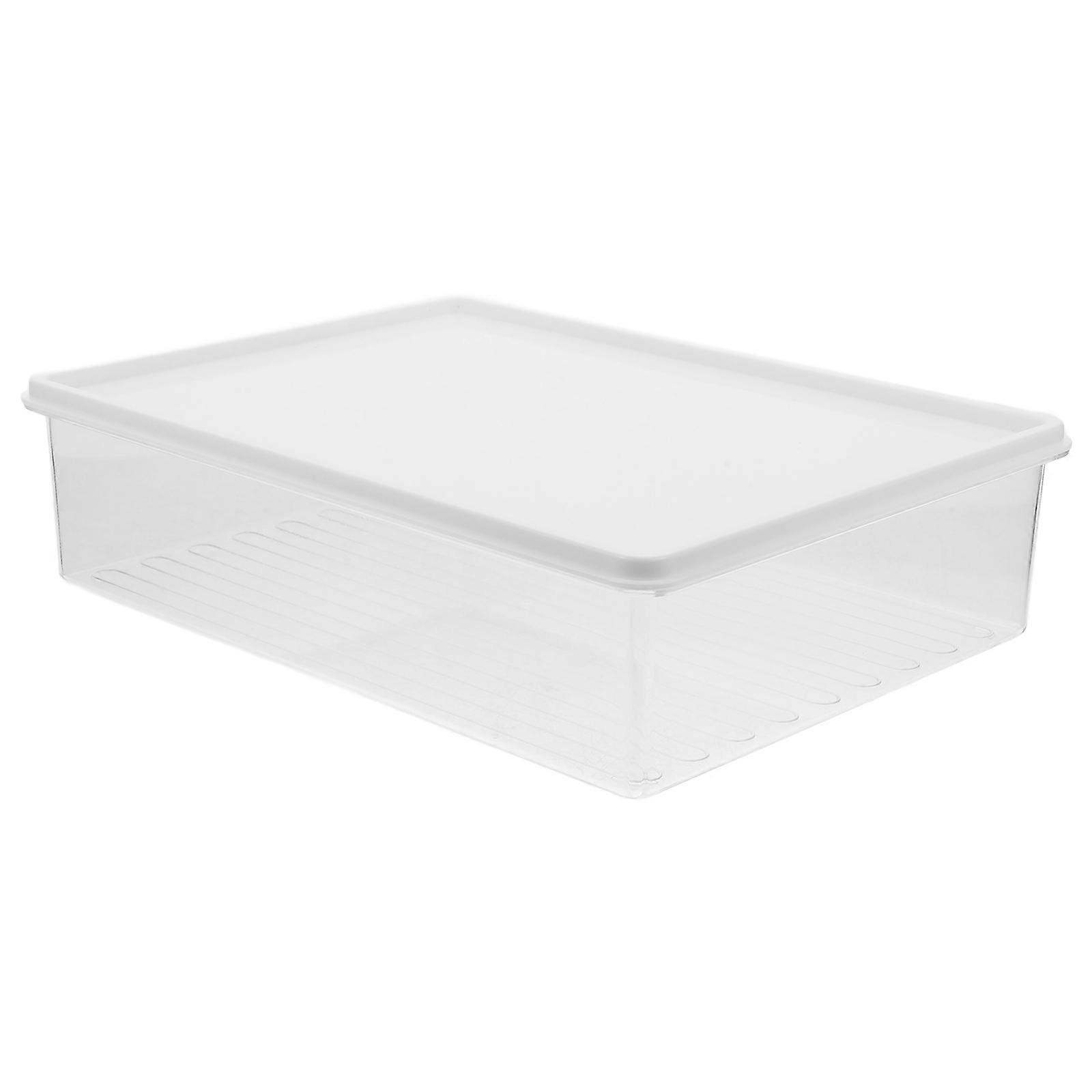 Transparent Storage Box for Kitchen with Lid Versatile Use in Fridge Reusable PE Material 7.87 x 5.12 x 3.94 Inches