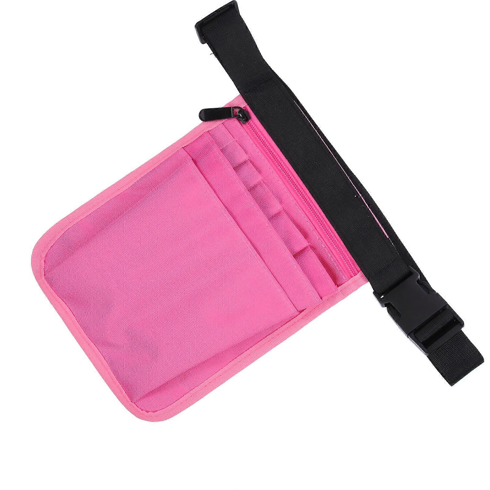 Nurse Fanny Pack for Women Pink Cloth Daily Use Waist Bag with Large Capacity and Multifunctional Pouch 10.5 inch