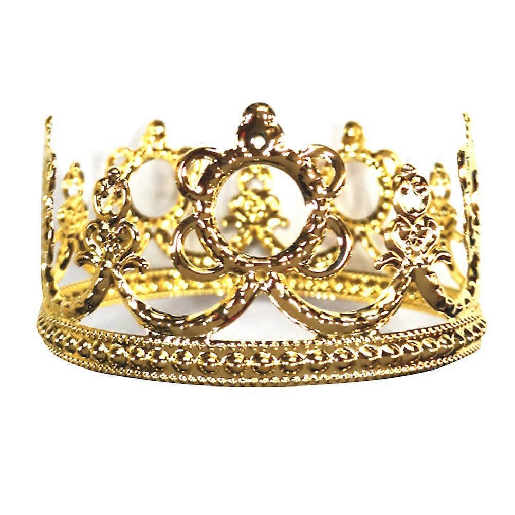 1PC Kids Crown Hollow Cake Decoration for Party Birthday Supplies (General Pattern, Golden)