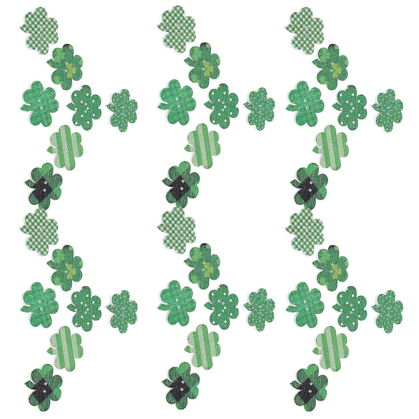 Wood Buttons with Luck Charm, Versatile Use for Party and Clothing Projects