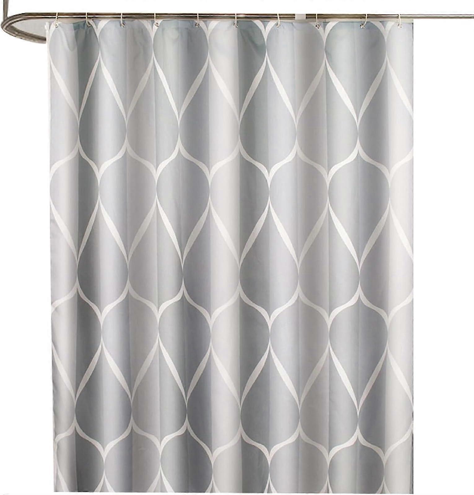 Shower curtain, bathroom accessories, design and polyester, quickdrying, durable (240x200cm)
