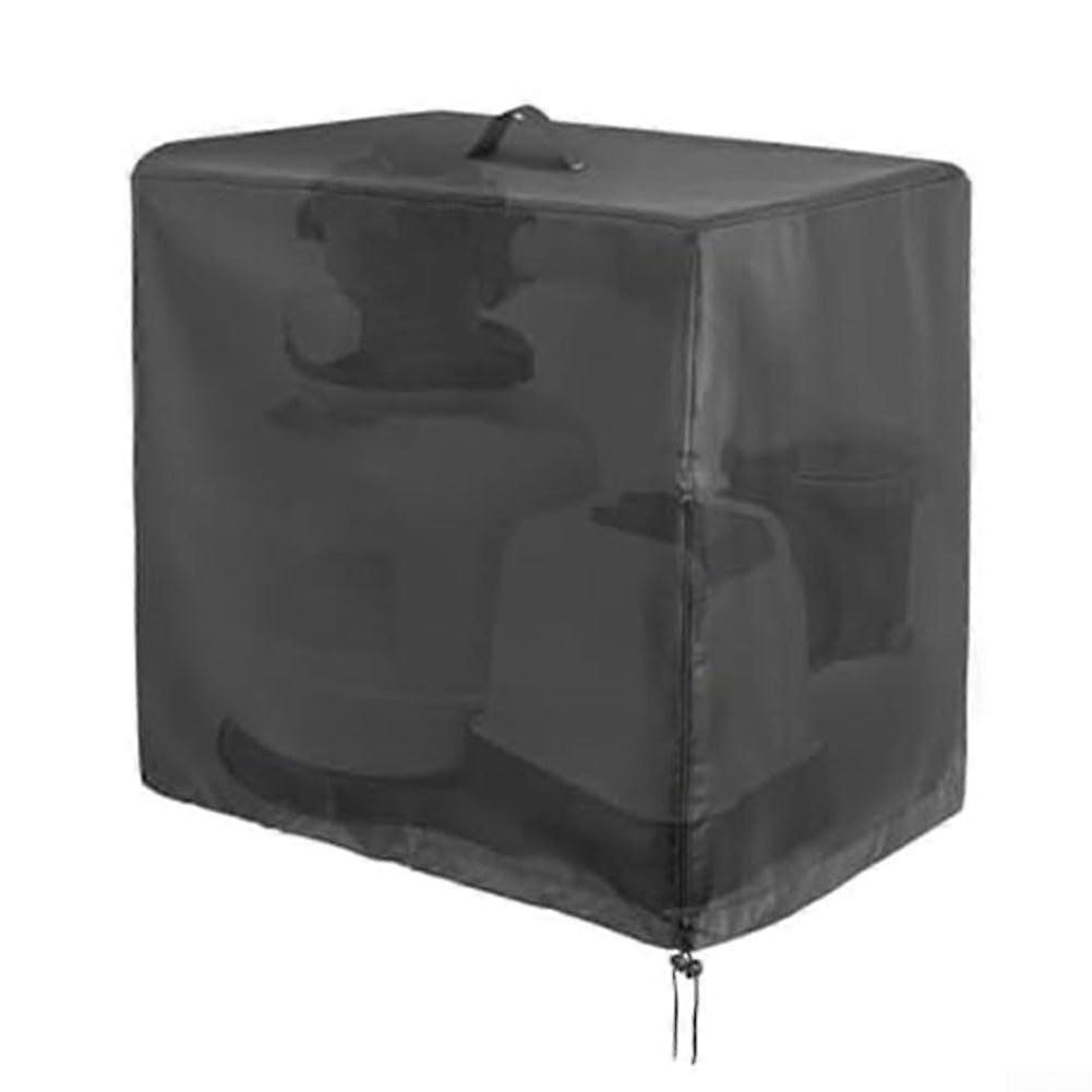 Pool pump cover, Oxford fabric, zipper opening, adjustable drawstring, for Intex 66x62x72cm
