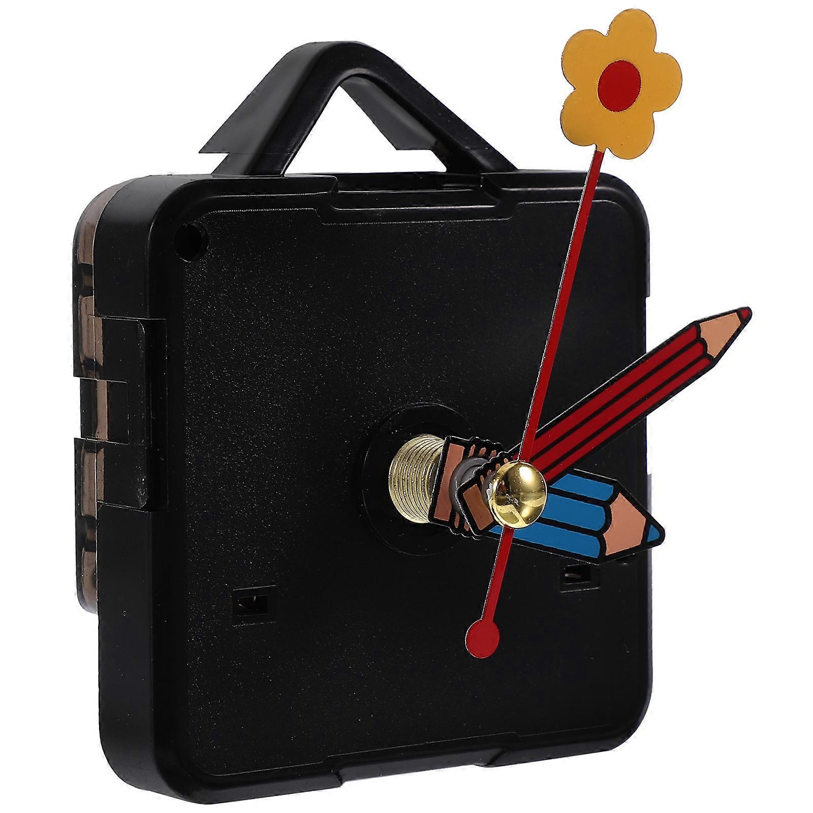 DIY Clock Movement Kit with Silent Scanning Function for Hobbyists Durable Black 6X1.4CM 1 Set