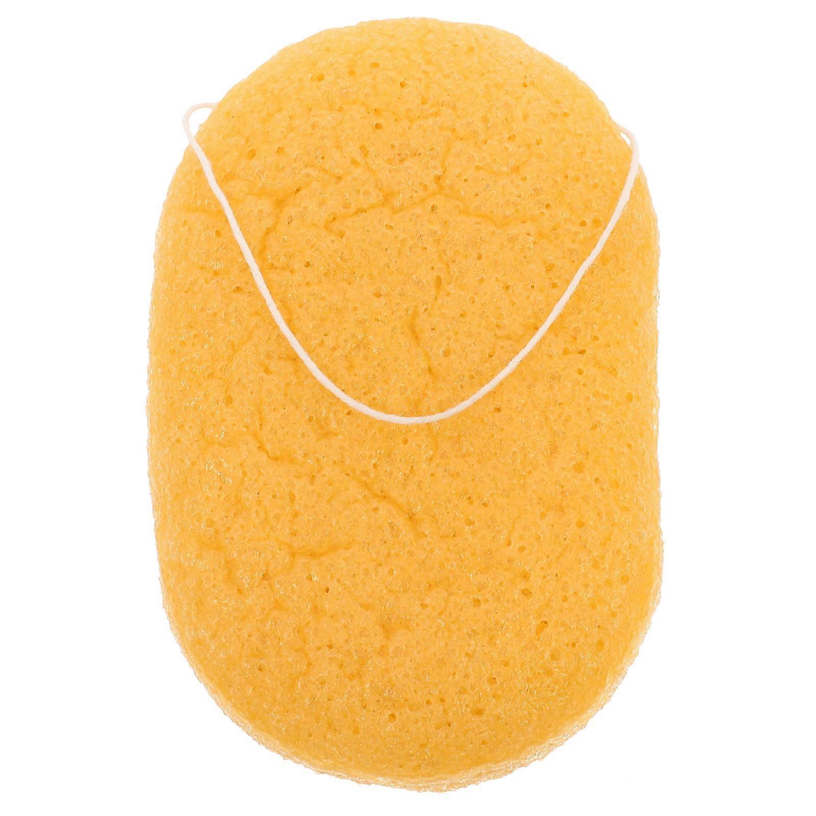 1 Pc Volcanic Mud Facial Sponge Practical Face Puff Cleansing Sponge Brown