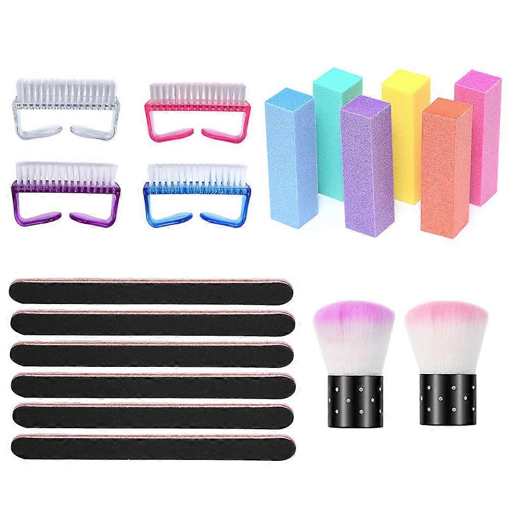Nail Brush And Polishing Blocks For Nail Salon Use Square Style Nail Shaping 1 Set