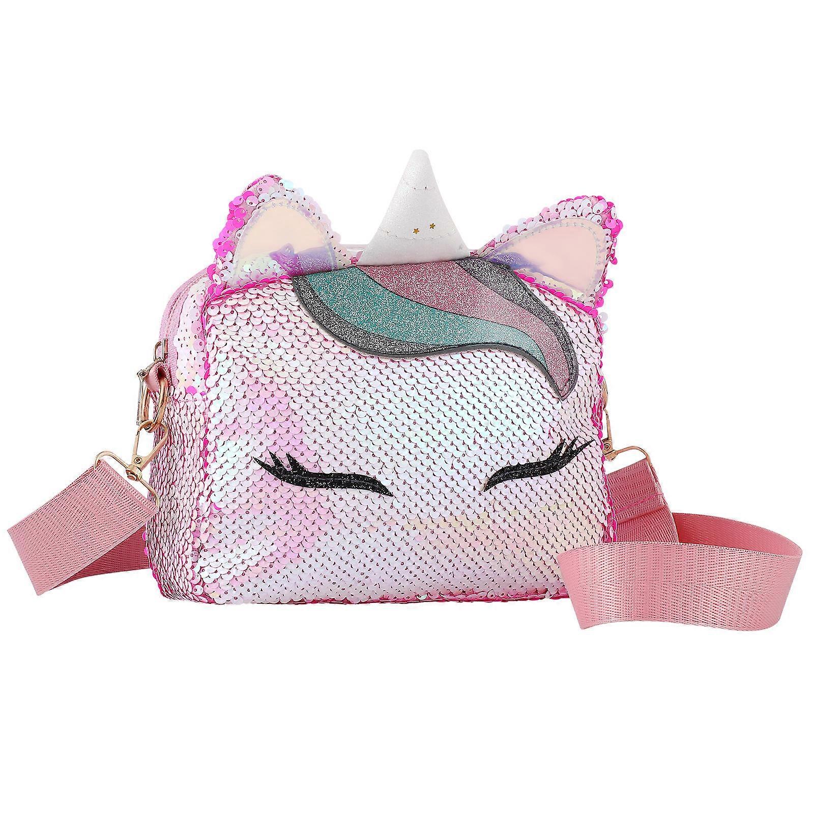 عارضة يونيكورن شكل حقيبة كتف لصديقات السفر التي يرجع تاريخها للتسوق مع الترتر 1 قطعة