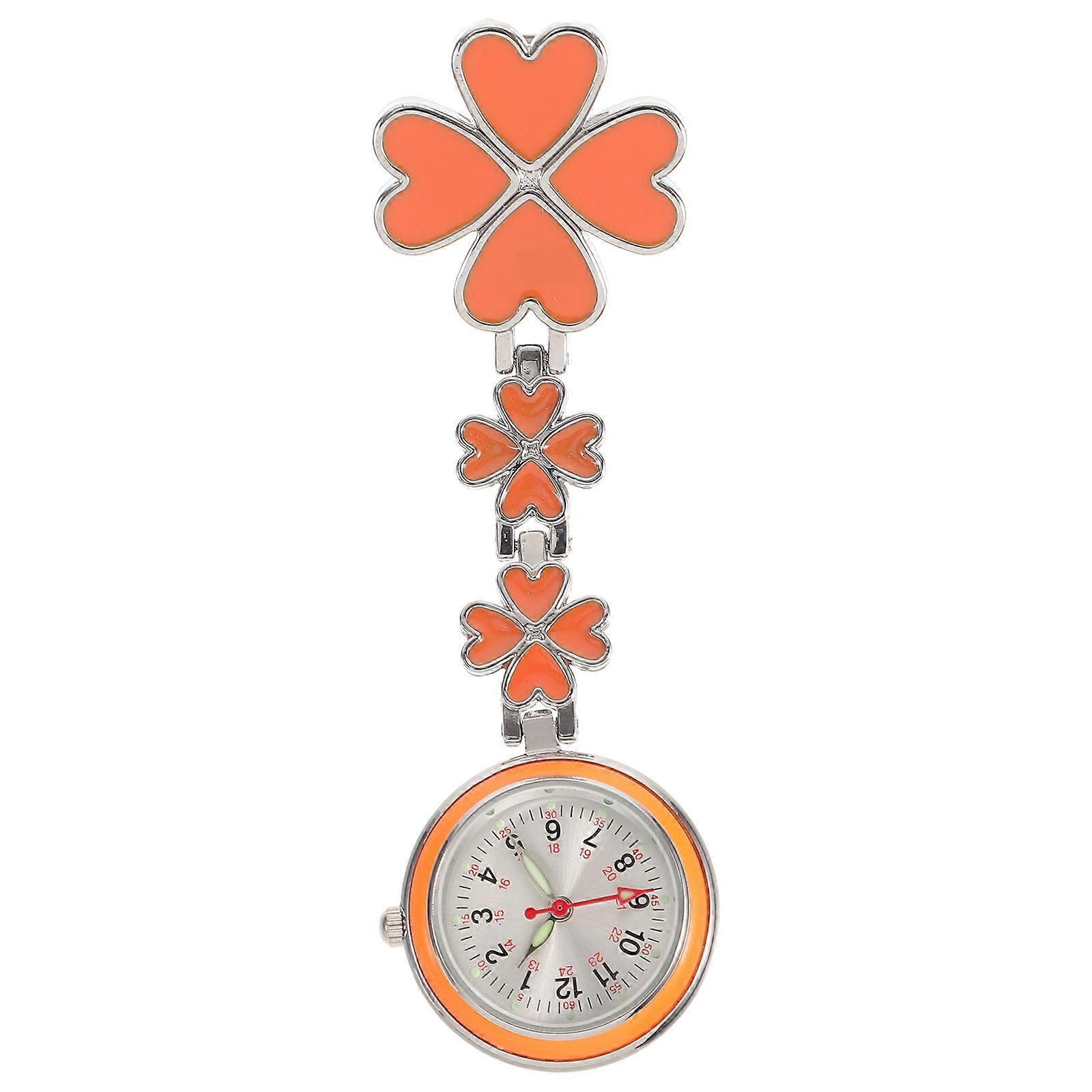 Rose Clip Nurse Pocket Watch – Durable Round Dial Fob Watch with Cute Design for Nursing Students & Professionals – Practical Timekeeping Accessory