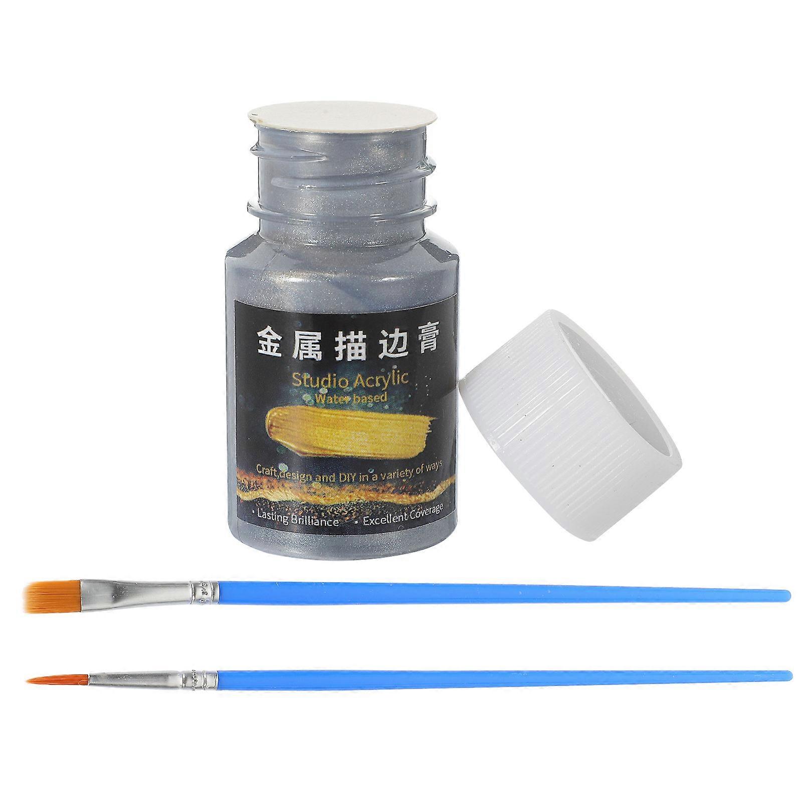Water-Based Metallic Paint For DIY Crafting Targeted Supplies With Durable Silver Pigment 1 Set