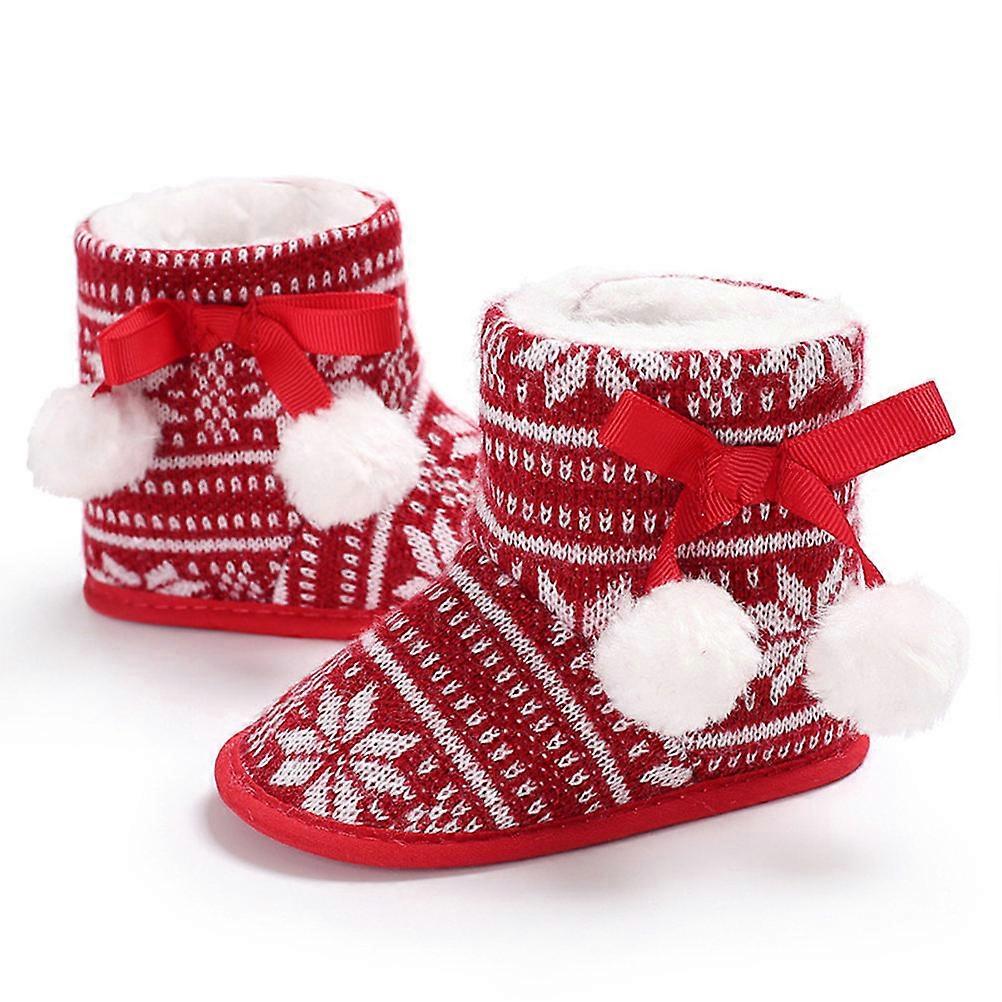 Toddler Warm Boots for Children in Red 12cm Ideal for Winter Activities With 1 Pair Offering Comfort