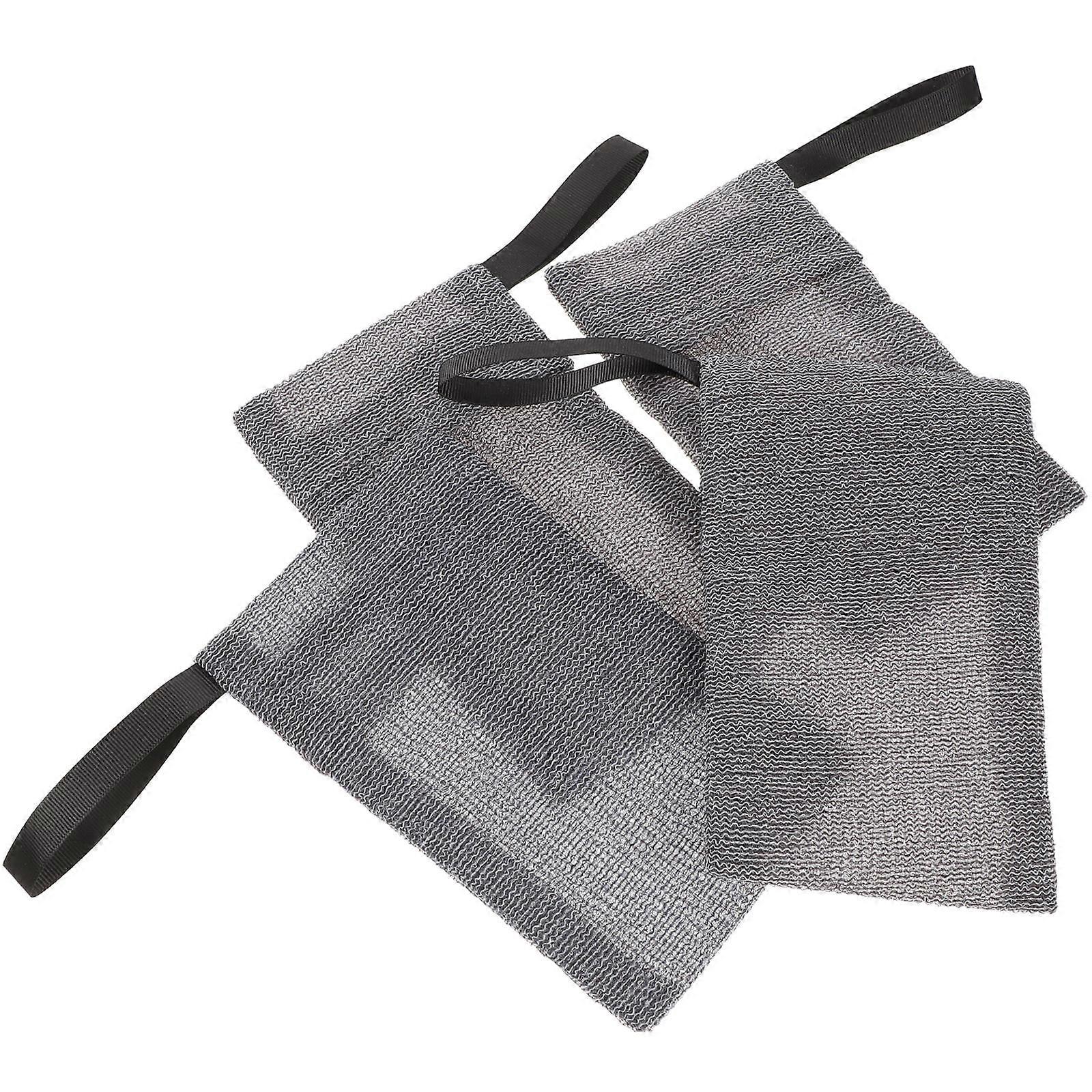 Shower Soap Holder 4Pcs Soap Pouch For Shower Bathroom Use Made Of Grey Nylon Fiber Which Is Skin-Friendly