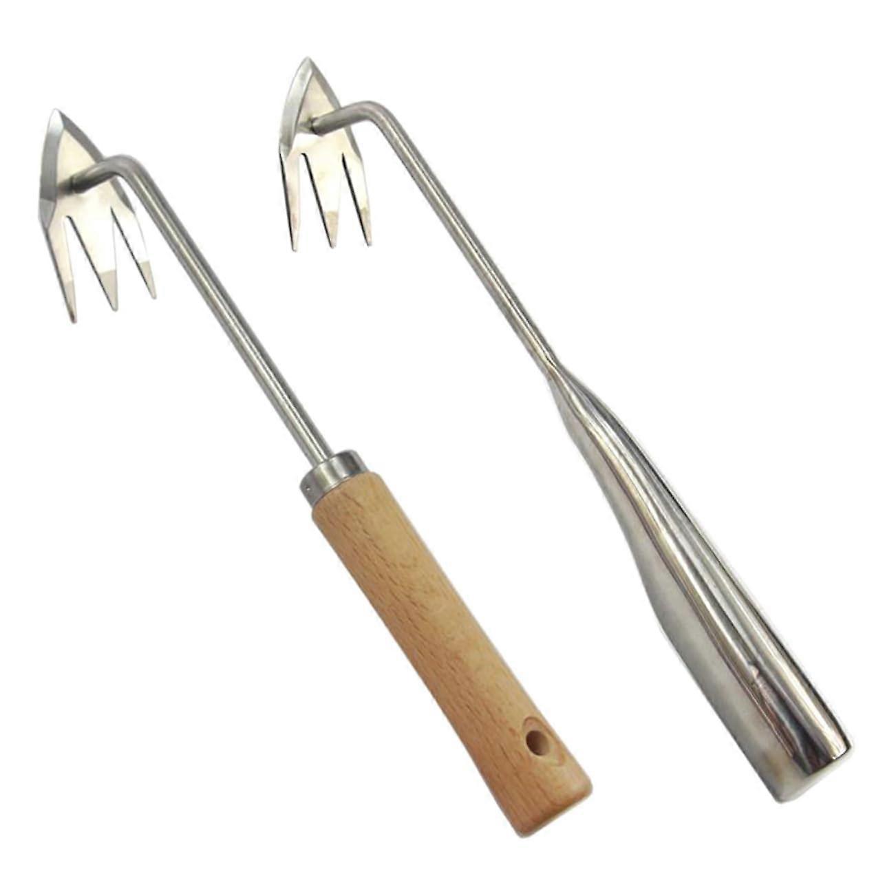 2Piece Weeding Tool Set, Sturdy Stainless Steel Handle for Effortless Weeding