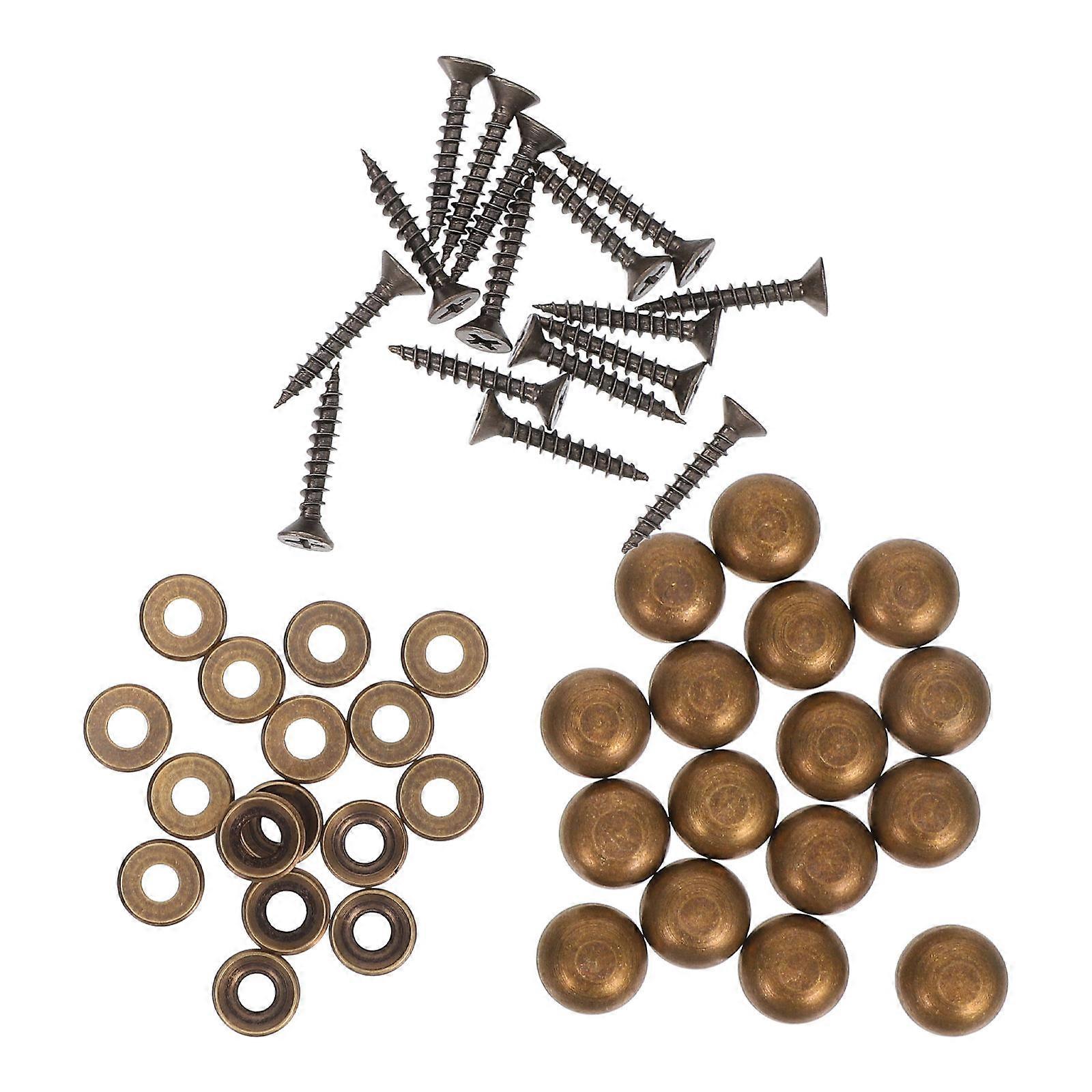 16Pcs Round Cap Copper Fixing Nails For Advertising Boards And Furniture Assembly Needs